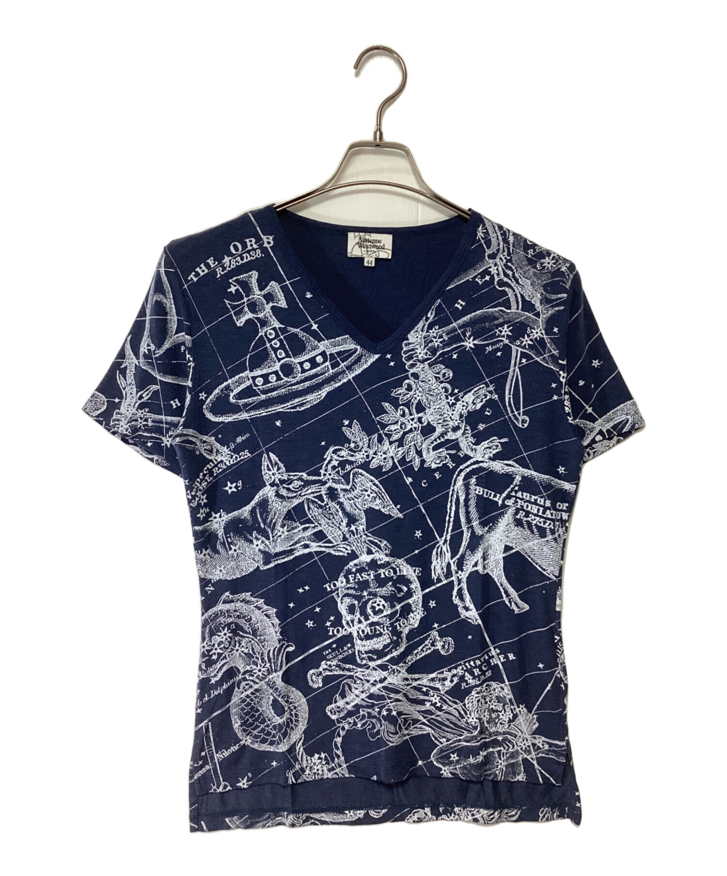 ヴィヴィアンウエストウッド⭐︎ネイビー フラワープリント 半袖トップス 中古・古着通販】Vivienne Westwood man (ヴィヴィアン ウェストウッド