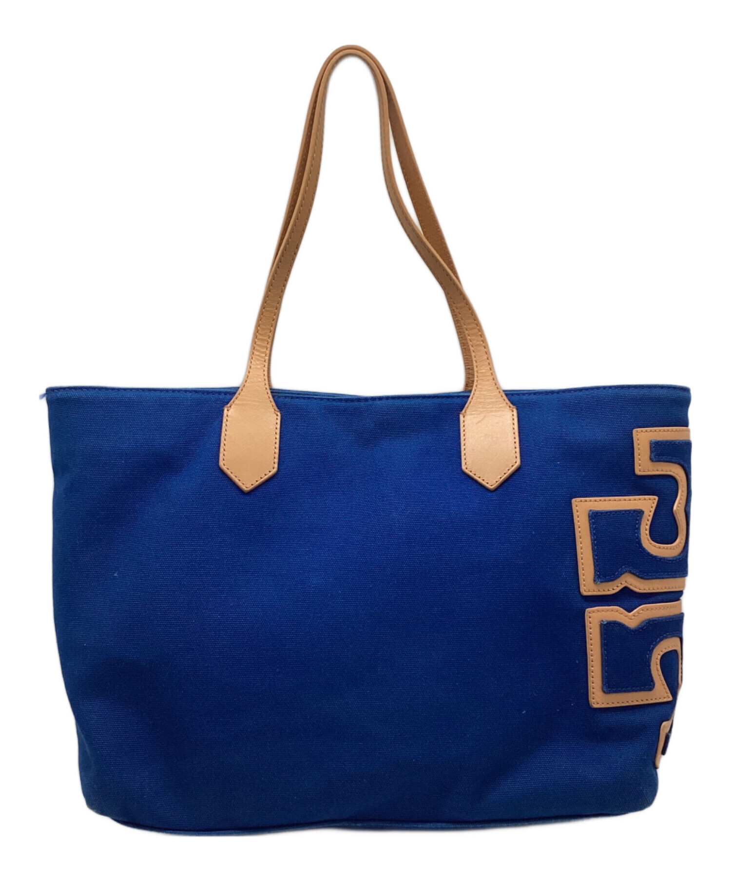 Tory Burch トリーバーチ トートバッグ 総柄 PVC ブルー 大容量 Tory Burch トリーバーチ トートバッグ 総柄 PVC ブルー 大容量 中古