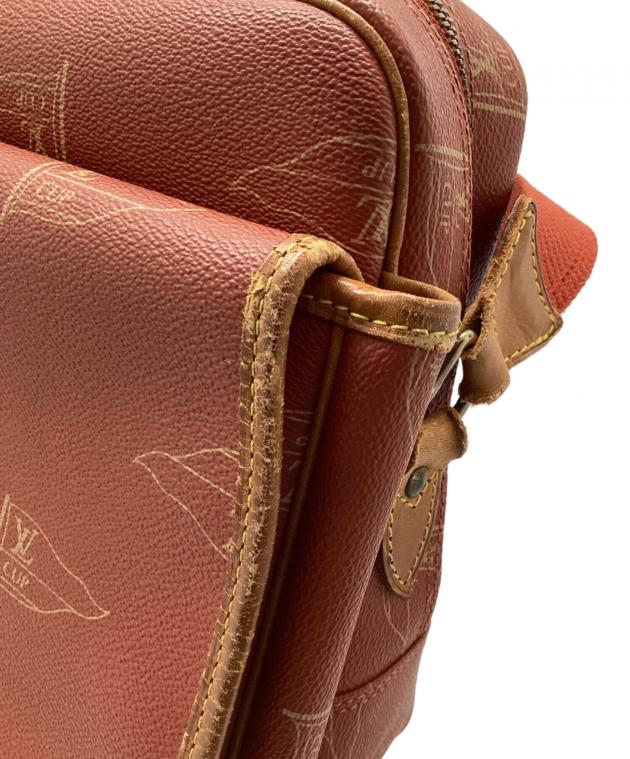 Louis Vuitton メッセンジャーバッグ ブラウン・オレンジ 中古・古着通販】LOUIS VUITTON (ルイ ヴィトン) メッセンジャーバッグ