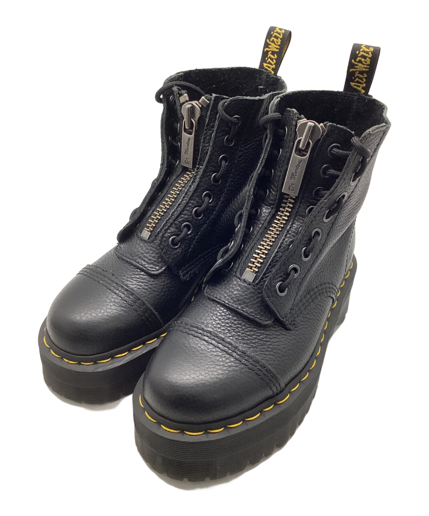 【廃番モデル！】Dr. Martens ブラック レザー ブーツ 中古・古着通販】Dr.Martens (ドクターマーチン) 8ホールブーツ