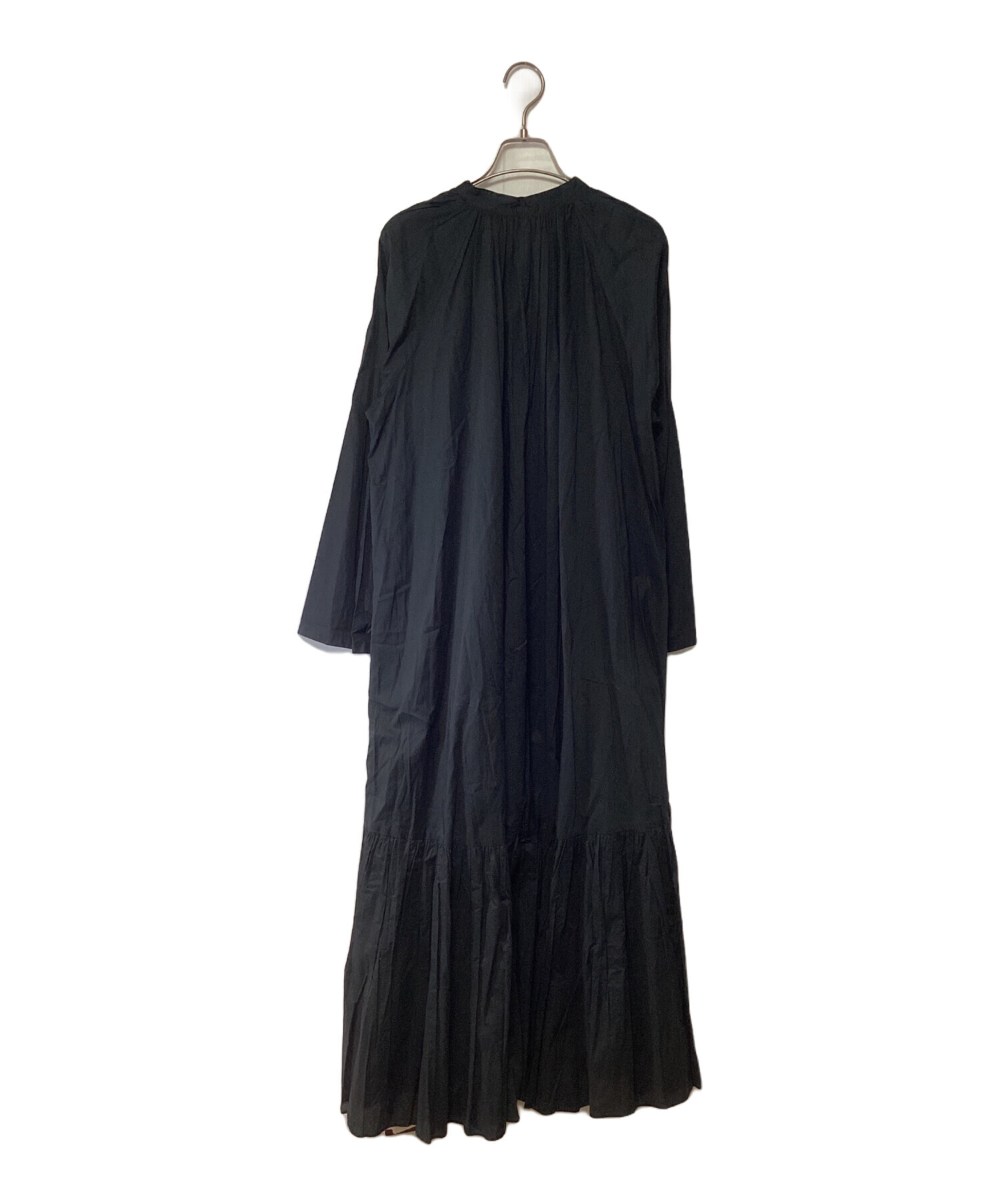 plage プラージュ　ロングワンピース ブラック 中古・古着通販】Plage (プラージュ) 長袖ワンピース ブラック サイズ