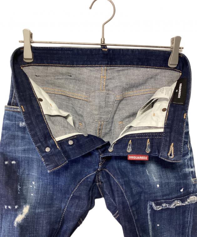 未使用 DSQUARED2 42 デニム ジーンズ 濃紺 インディゴ 中古・古着通販】DSQUARED2 (ディースクエアード) デニムパンツ