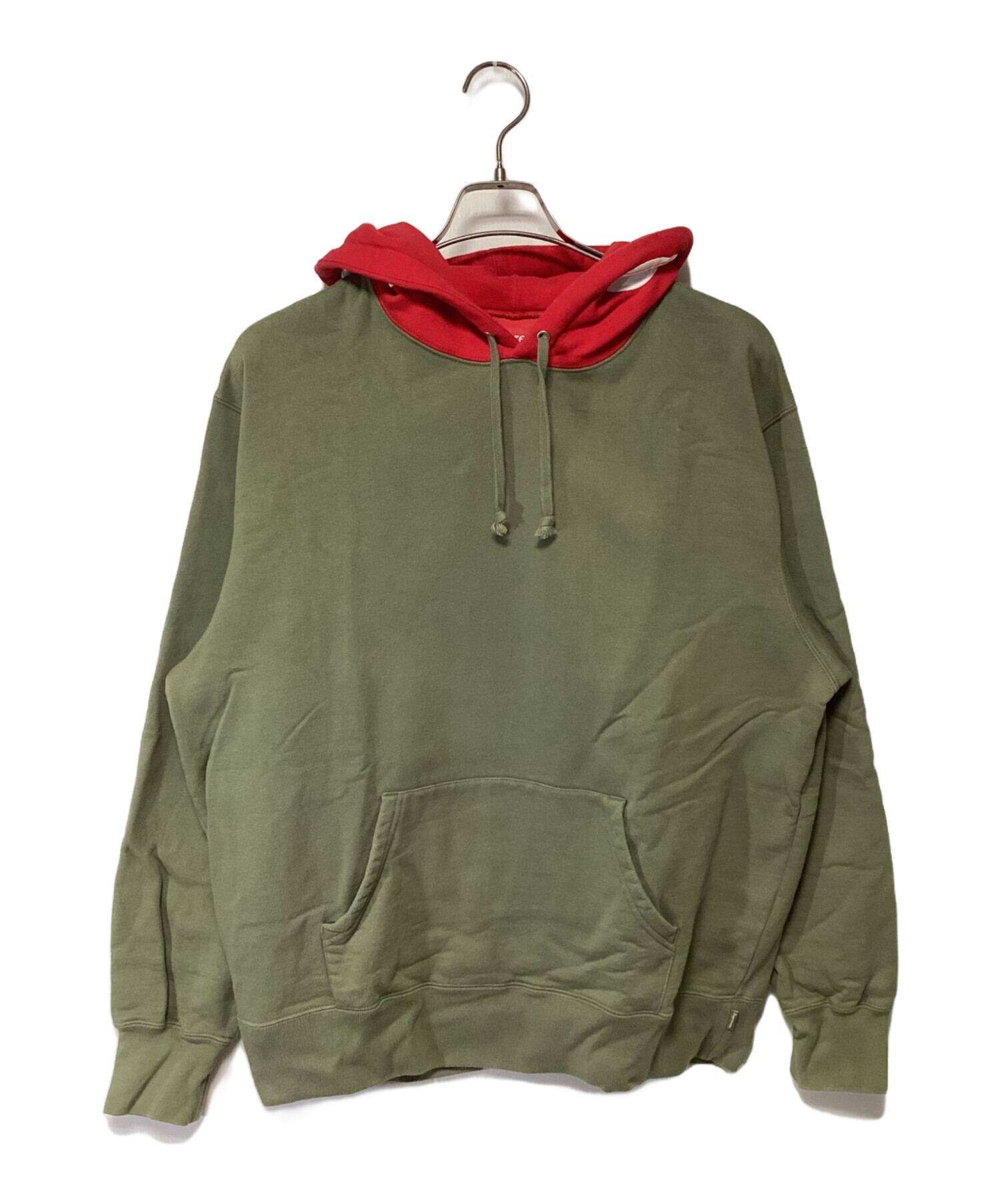 中古・古着通販】SUPREME (シュプリーム) プルオーバーパーカー カーキ