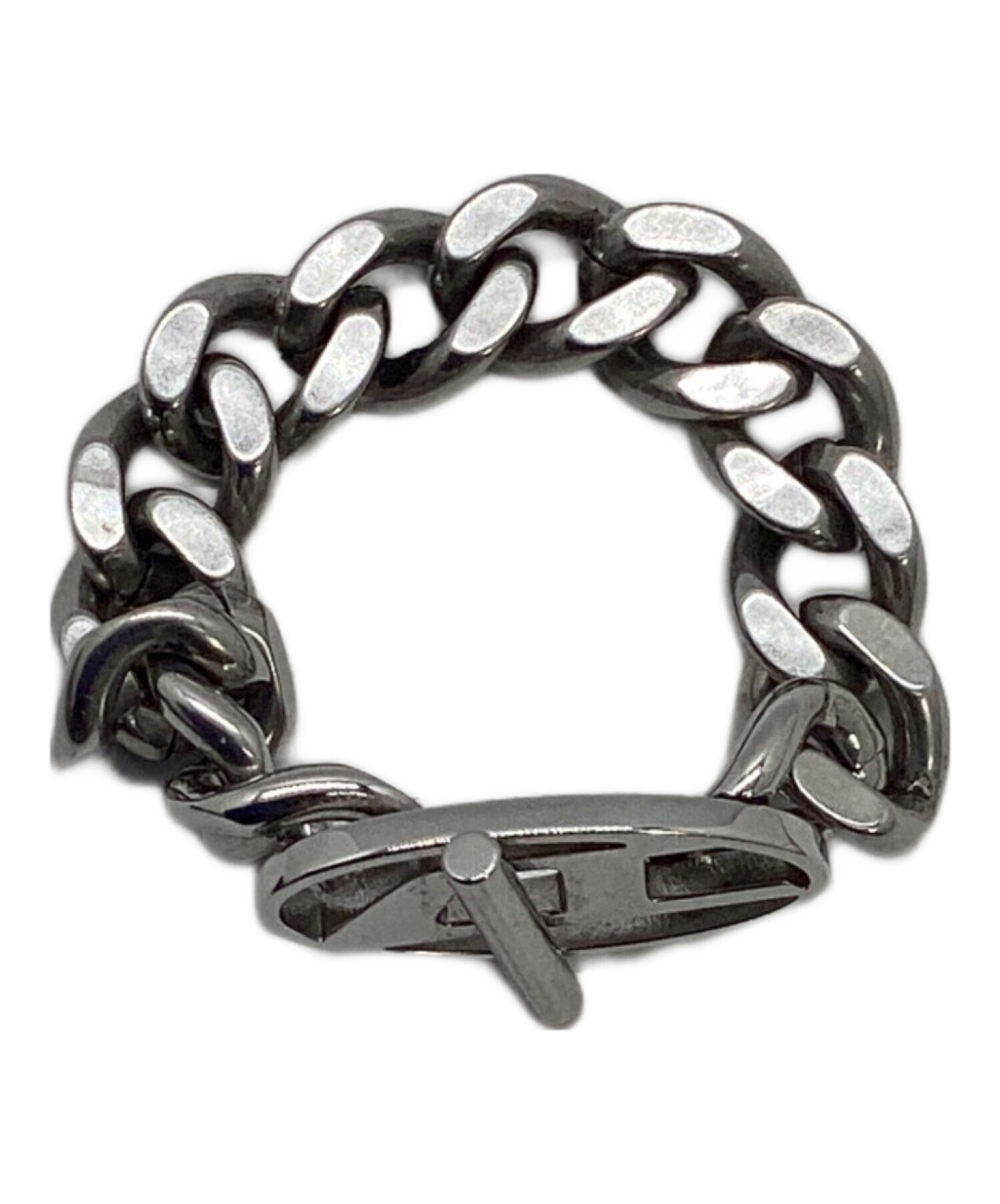 DIESEL ロゴ チェーン リング シルバー 中古・古着通販】DIESEL (ディーゼル) チェーンリング シルバーカラー