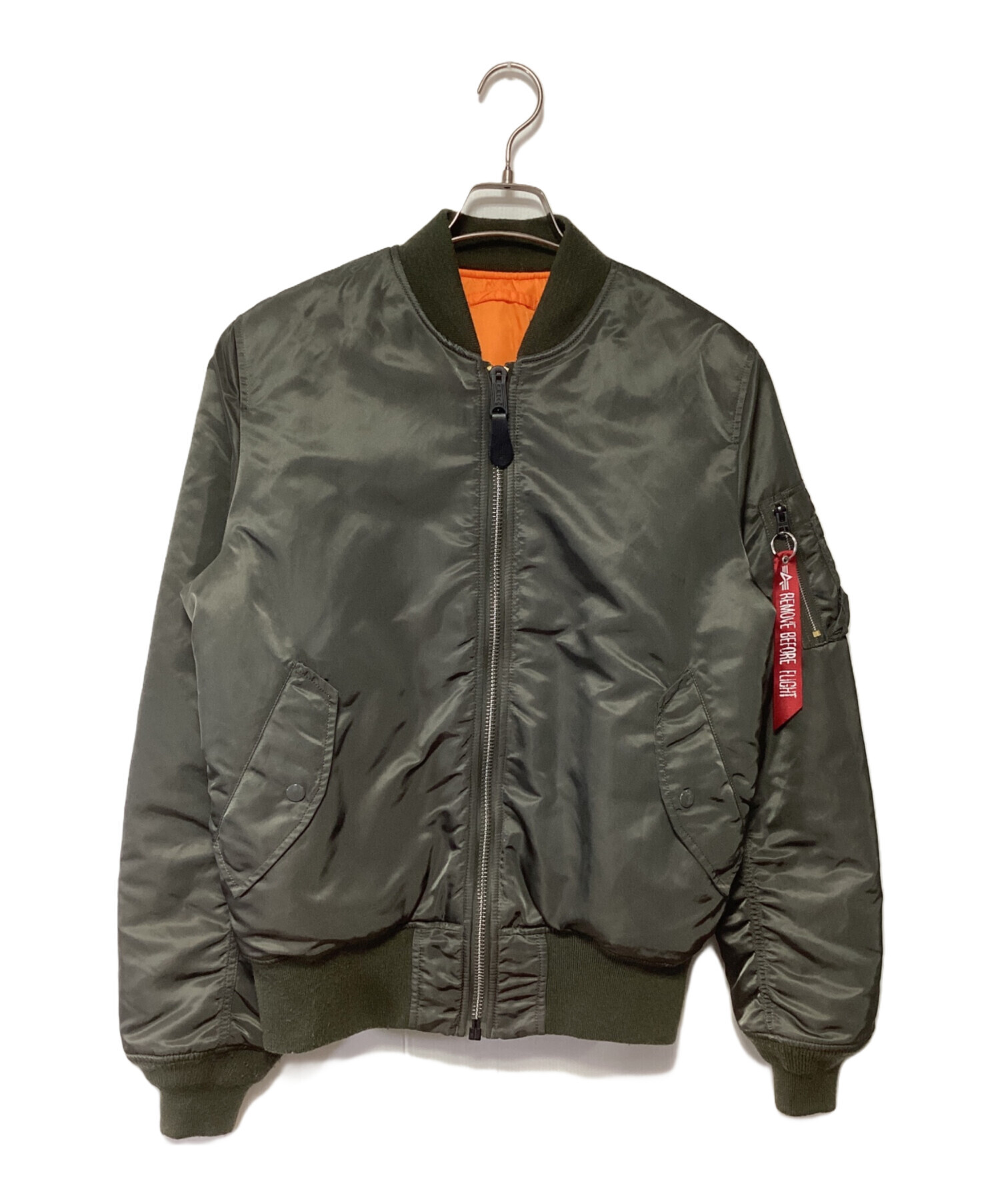 中古・古着通販】ALPHA (アルファ) MA-1ジャケット カーキ サイズ:L