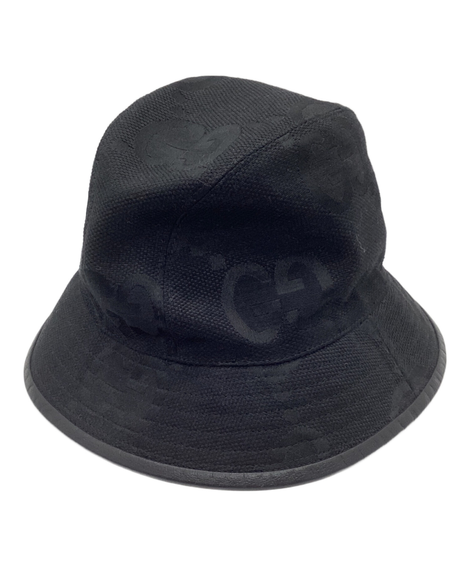 GUCCI バケットハット 黒 Lサイズ 中古・古着通販】GUCCI (グッチ) バケットハット ブラック サイズ:S