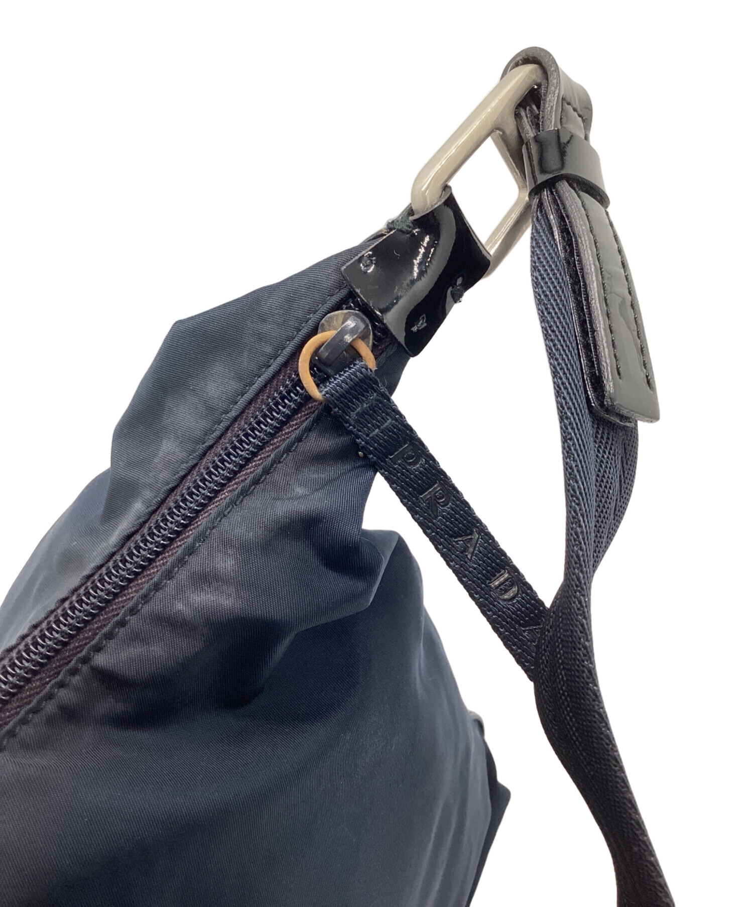 中古・古着通販】PRADA (プラダ) ナイロンショルダーバッグ ネイビー