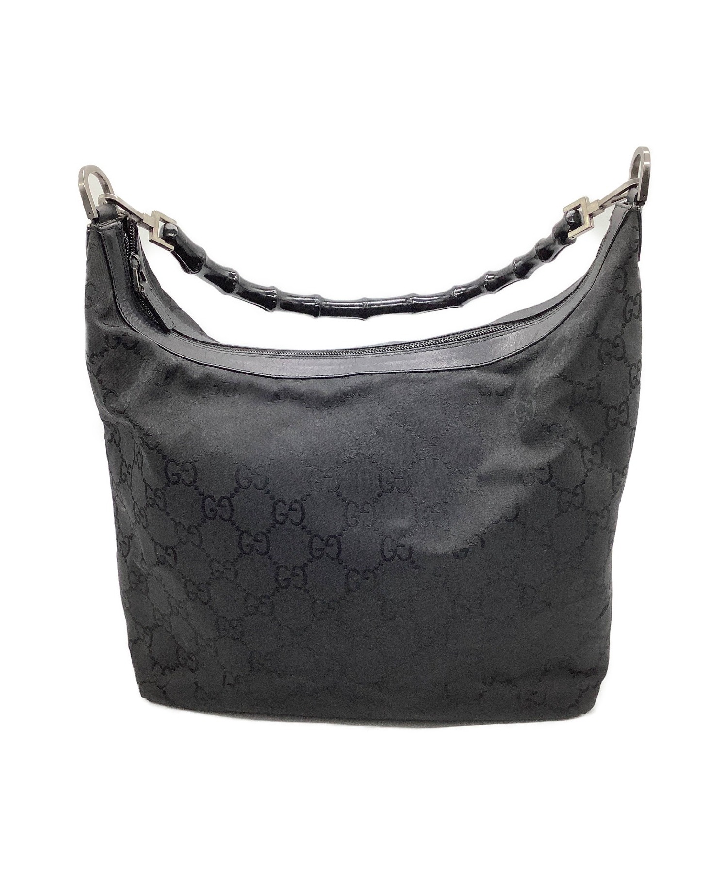 中古・古着通販】GUCCI (グッチ) バンブーショルダーバッグ ブラック