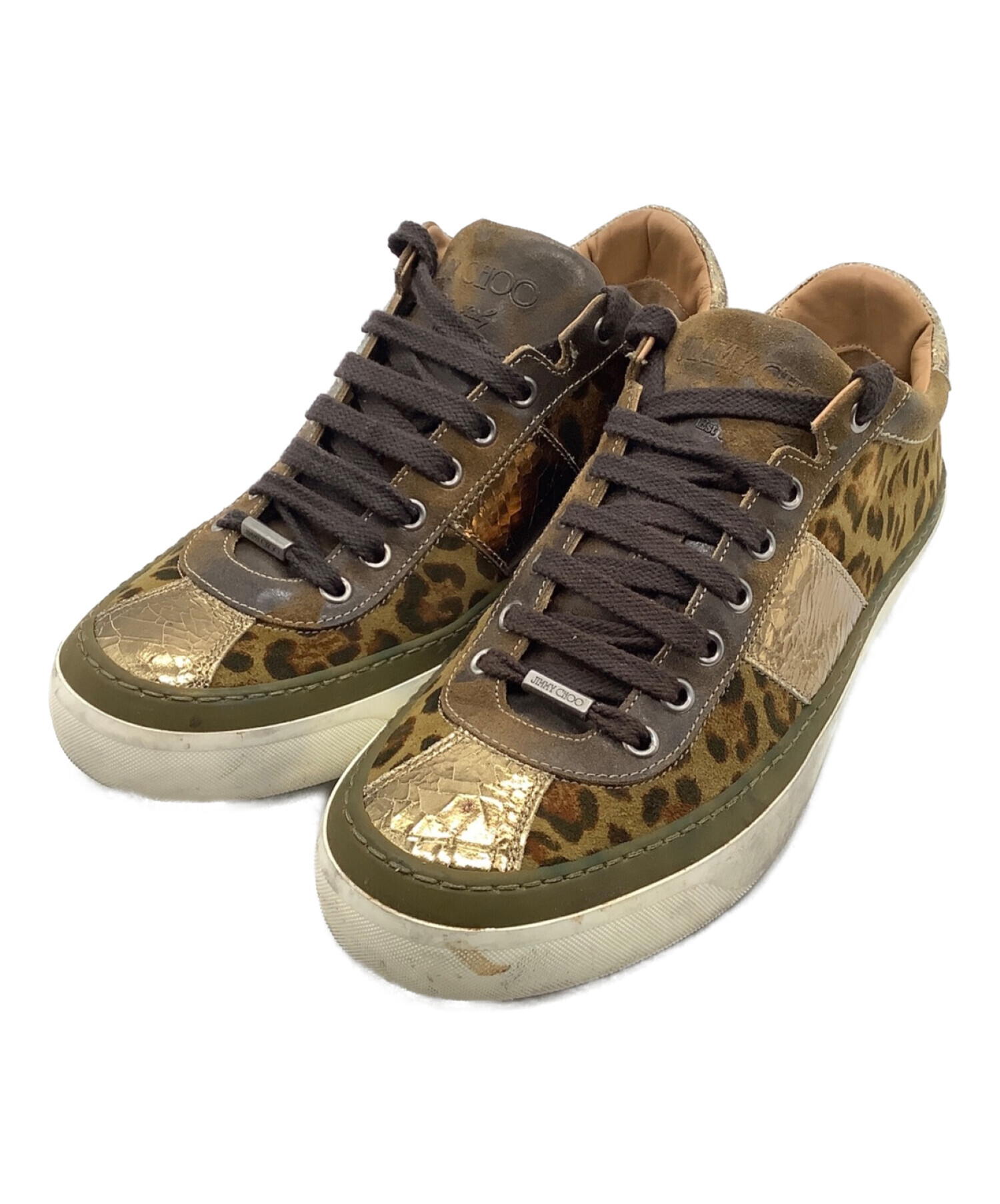 中古・古着通販】JIMMY CHOO (ジミーチュウ) レオパード柄 スニーカー 