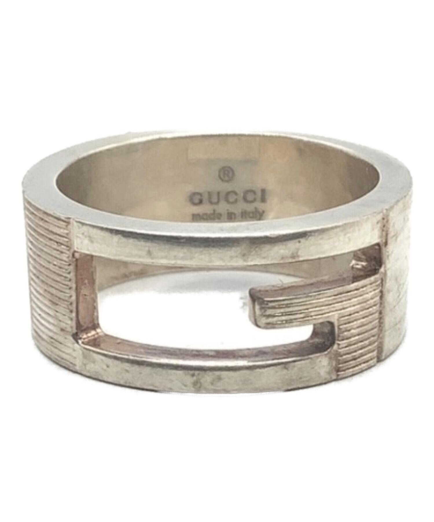 【極美品】グッチ　カットアウトGリング 16号　シルバー925 ブランデッド カットアウトG リング・指輪 シルバー シルバー925 16号