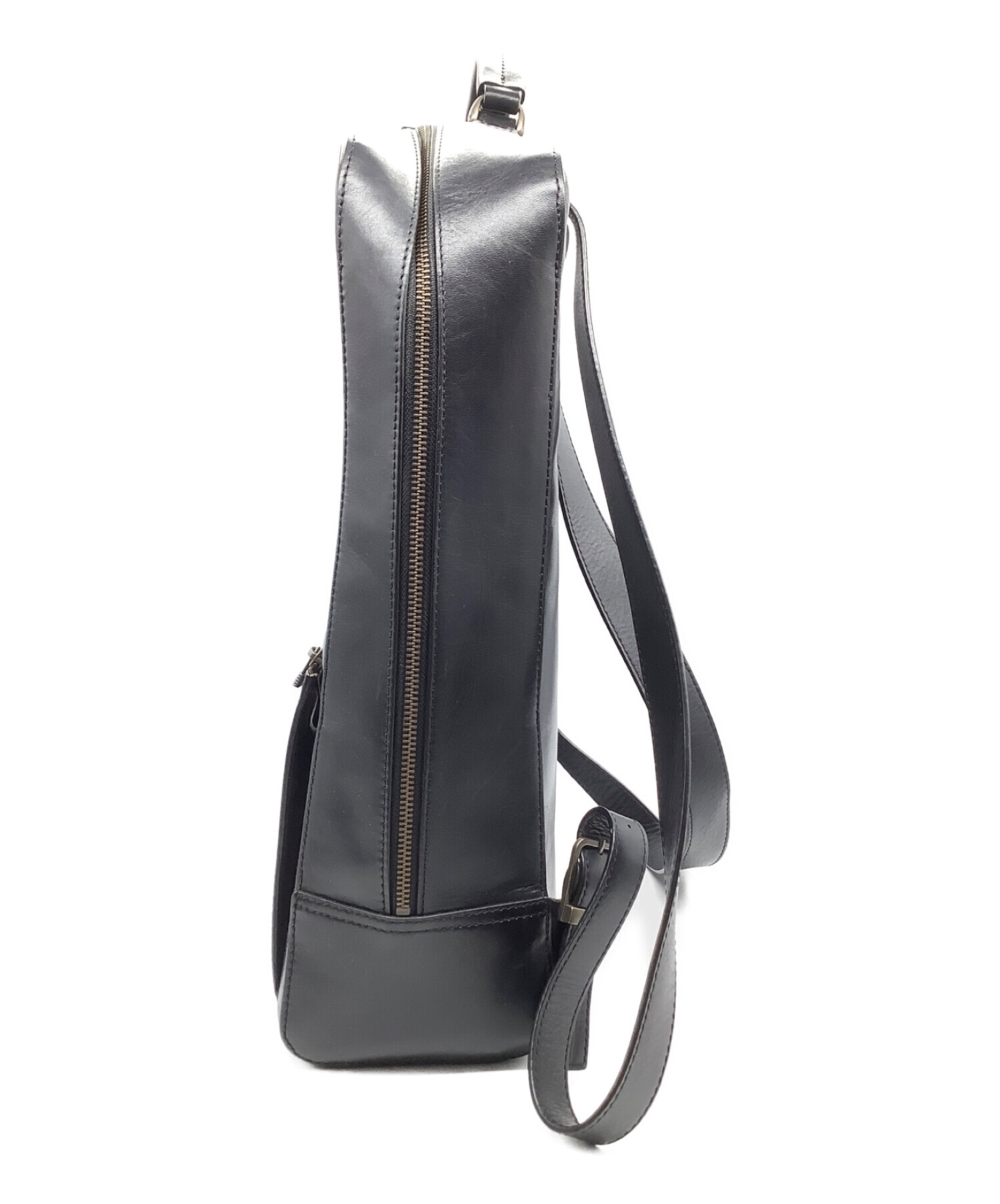 中古・古着通販】MOTHERHOUSE (マザーハウス) レザーリュック ブラック