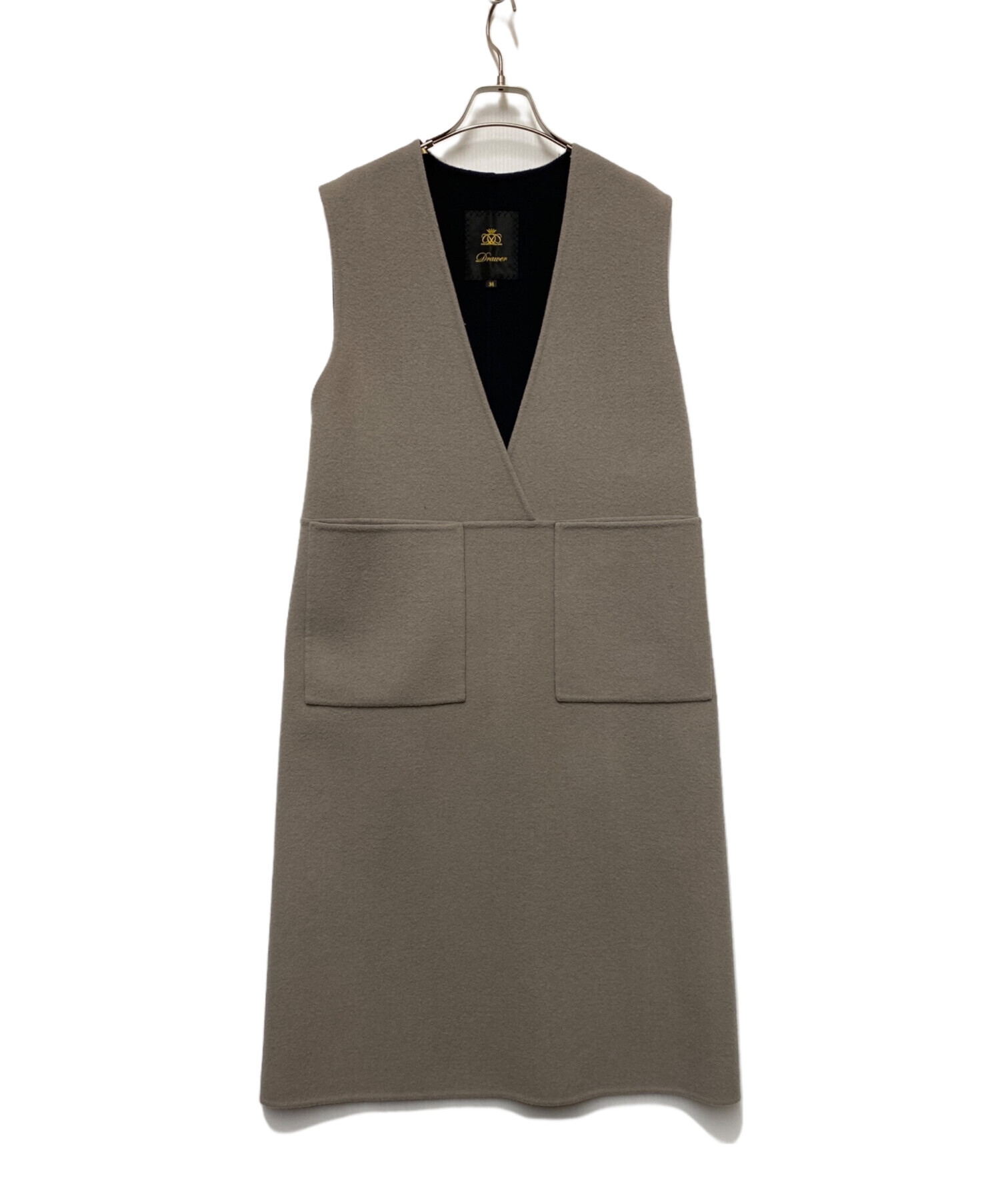 2024 fw DRAWER ドゥロワー PRE1 ツイルノースリーブジレ