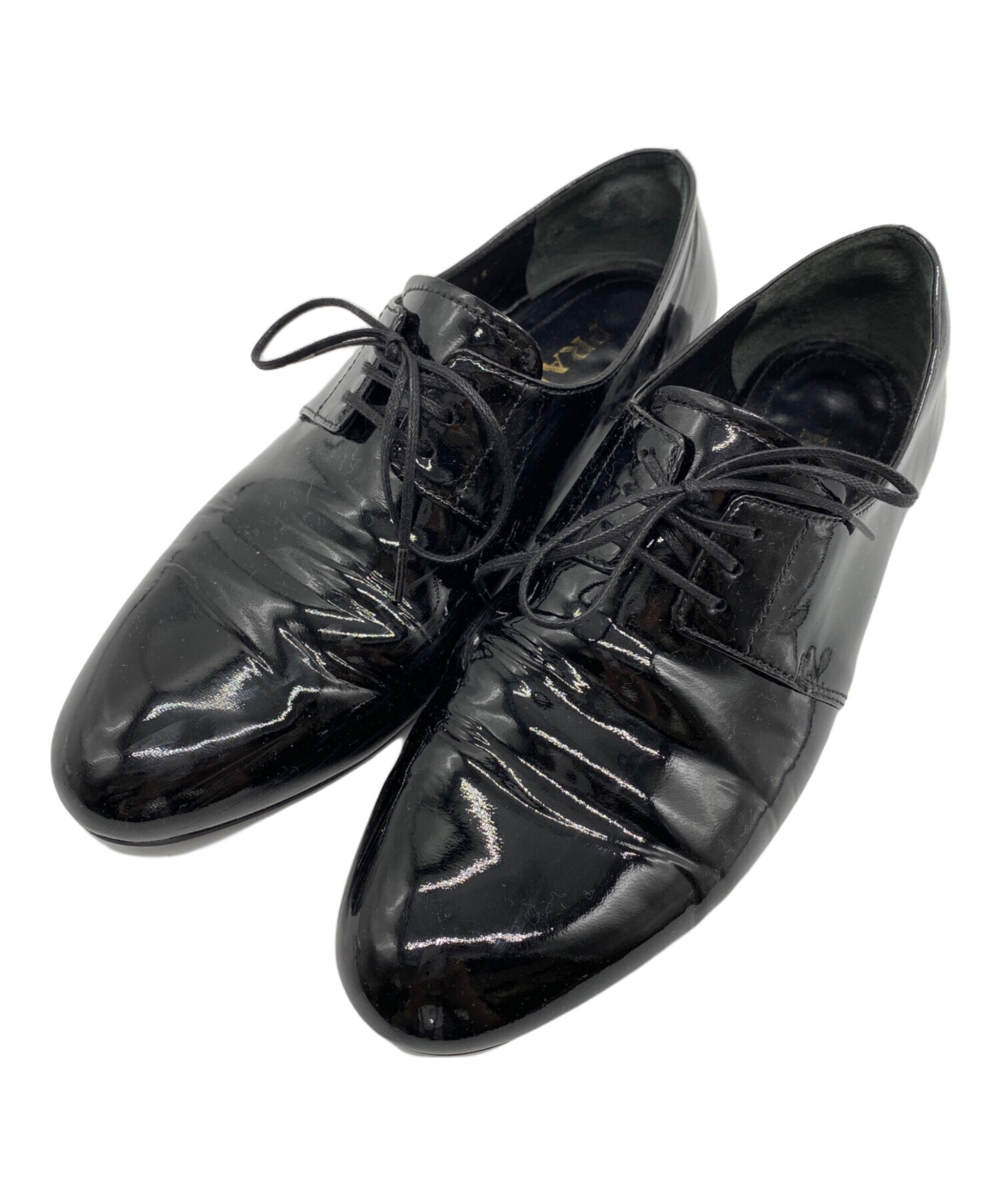 中古・古着通販】PRADA (プラダ) エナメルレースアップシューズ
