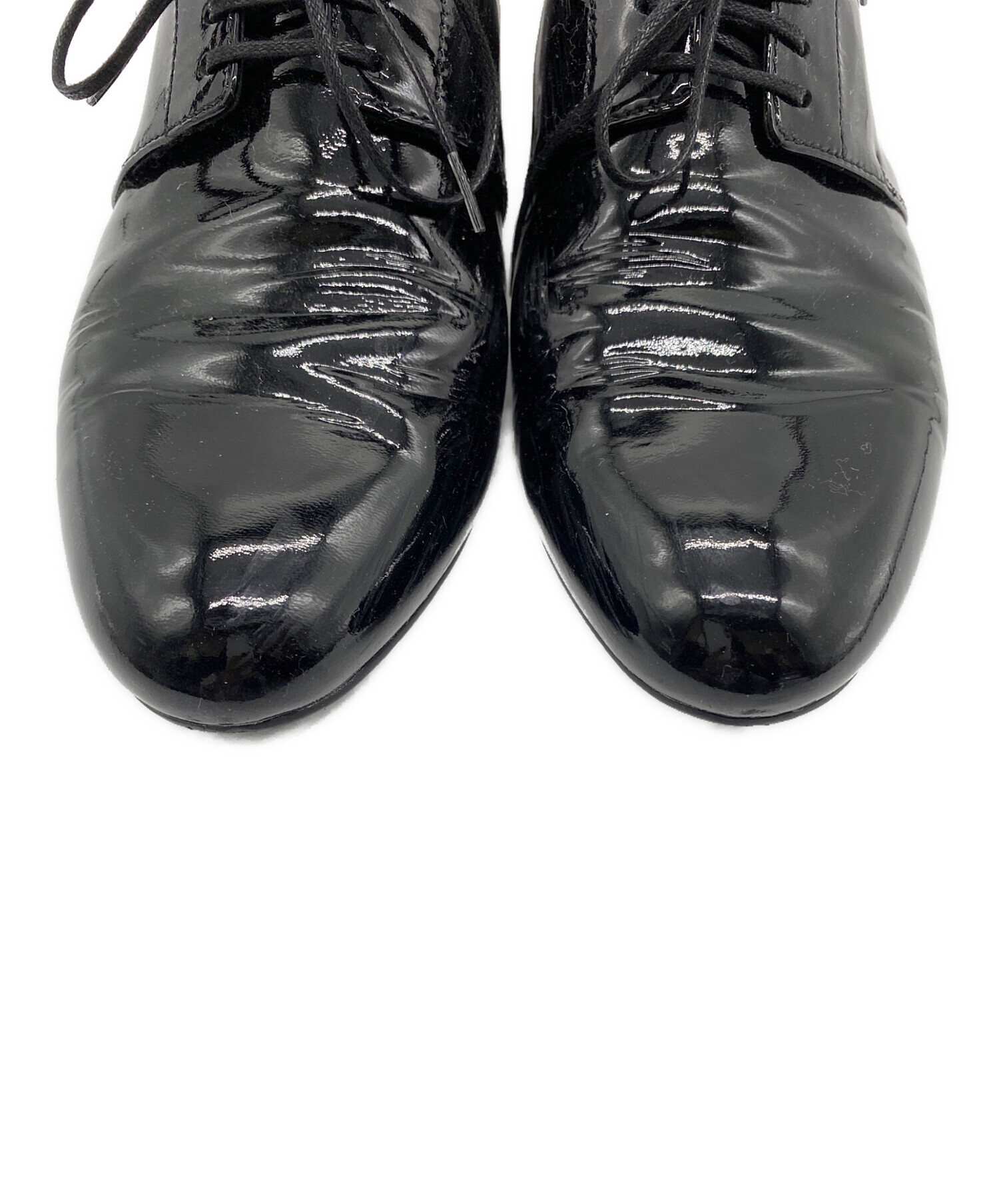 中古・古着通販】PRADA (プラダ) エナメルレースアップシューズ 