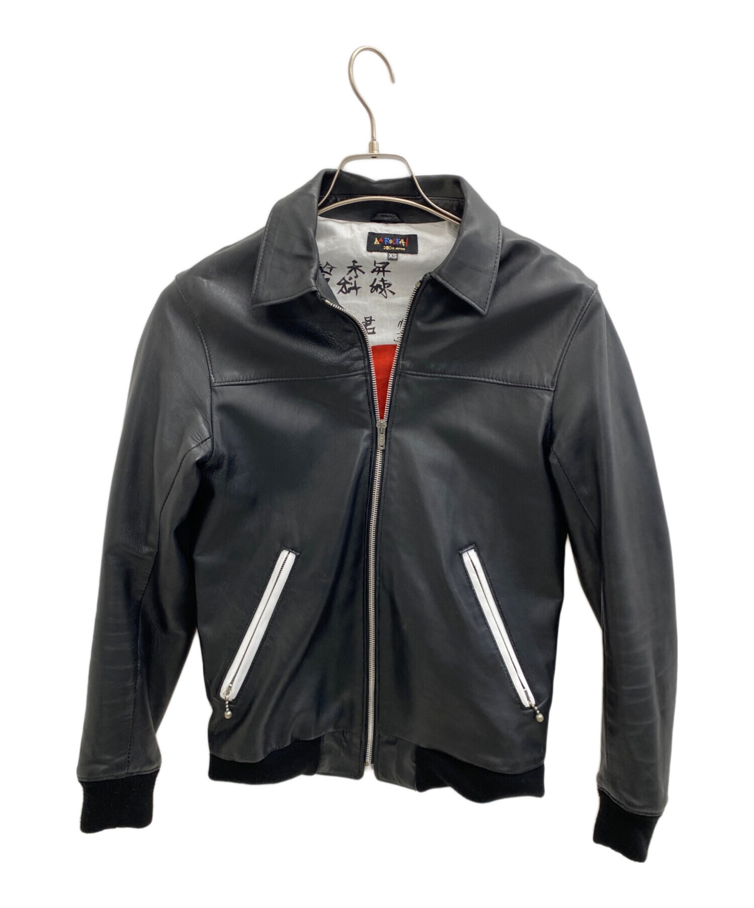 中古・古着通販】LA ROCKA (ラ ロッカ) 神風レザージャケット ブラック