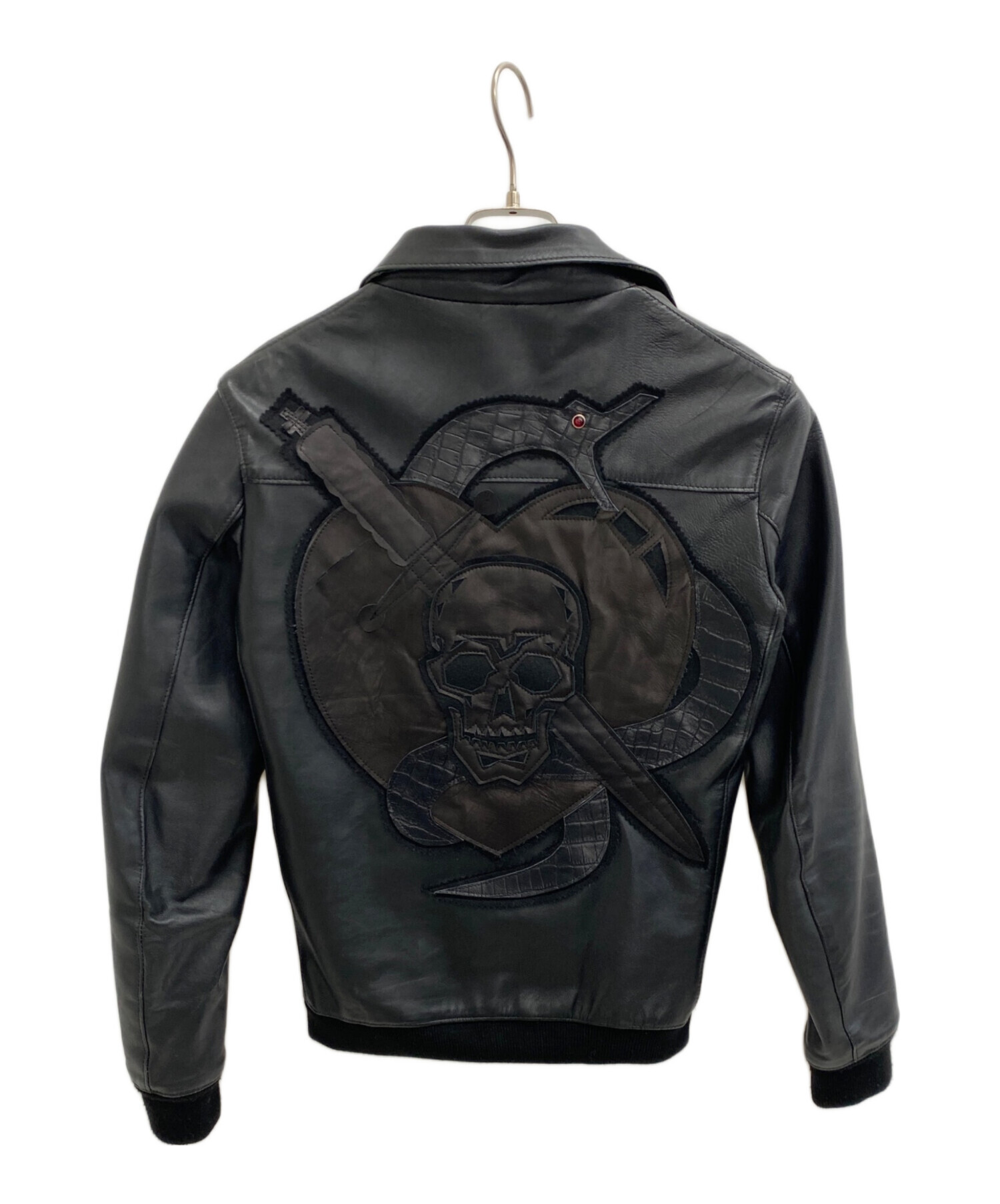 中古・古着通販】LA ROCKA (ラ ロッカ) 神風レザージャケット ブラック