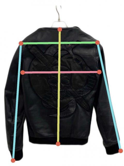 中古・古着通販】LA ROCKA (ラ ロッカ) 神風レザージャケット ブラック