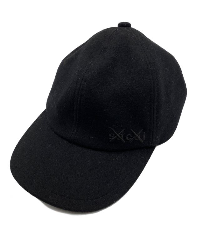 中古・古着通販】sacai×kaws (サカイ×カウズ) MELTON CAP ブラック