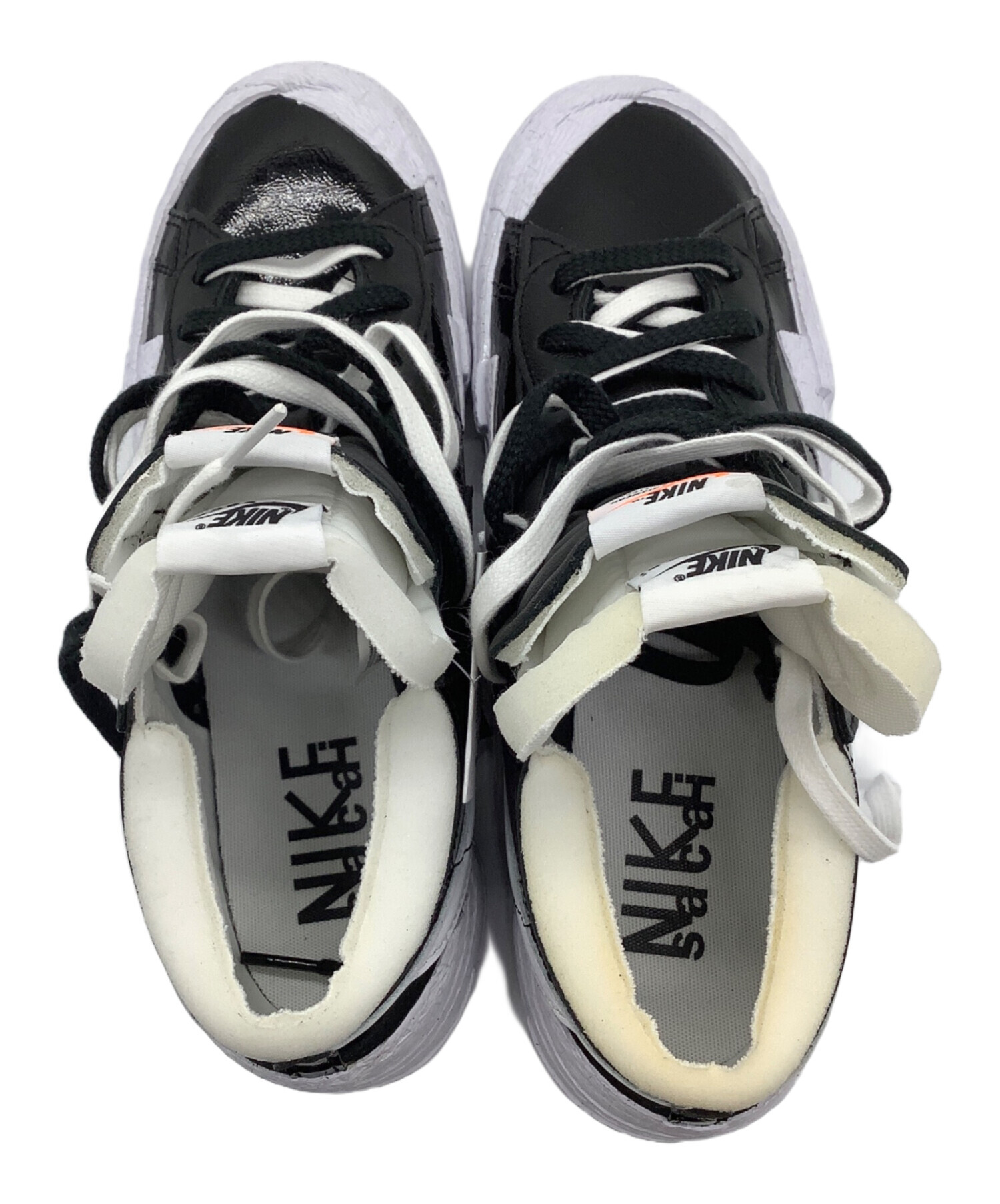 中古・古着通販】NIKE (ナイキ) BLAZER LOW/SACAI ブラック×ホワイト 