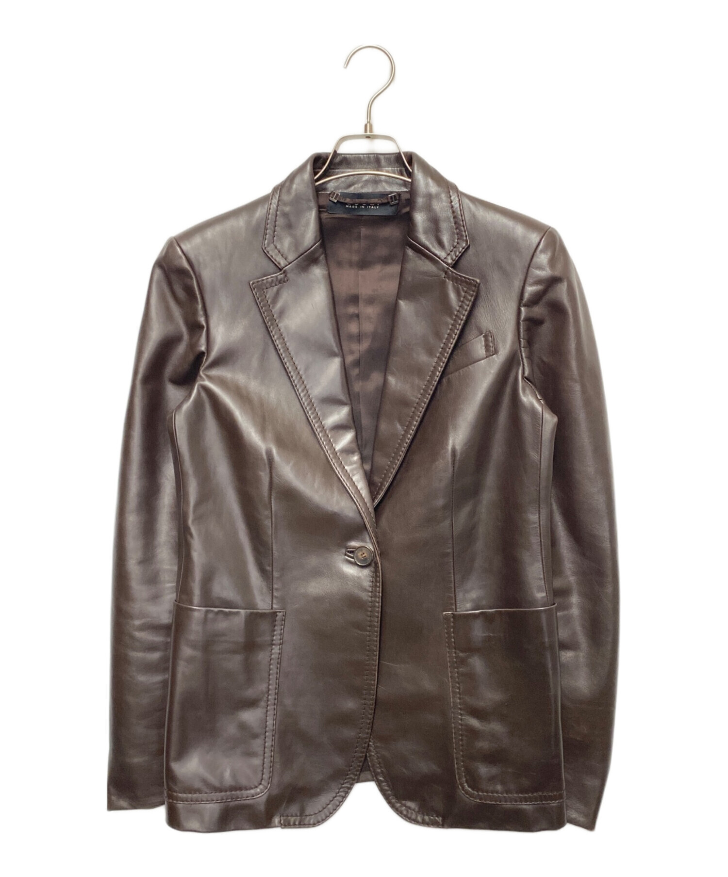 革GUCCI レザージャケット ボルドー 46 革GUCCI レザージャケット ボルドー 46