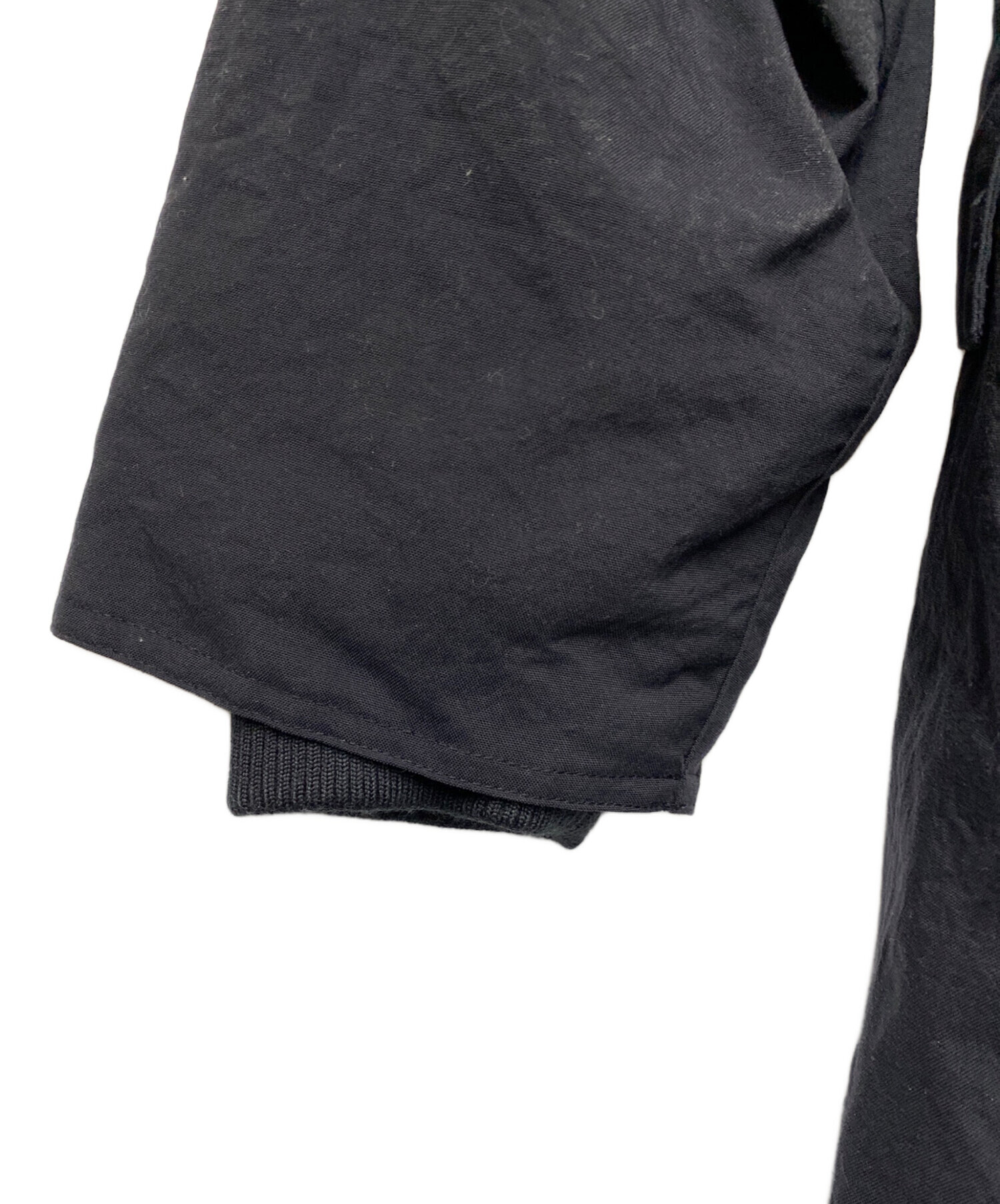 美品 バブアー 2way フード付きステンカラーコート L ネイビー ロング丈 中古・古着通販】Barbour (バブアー) 2レイヤーロングコート ネイビー