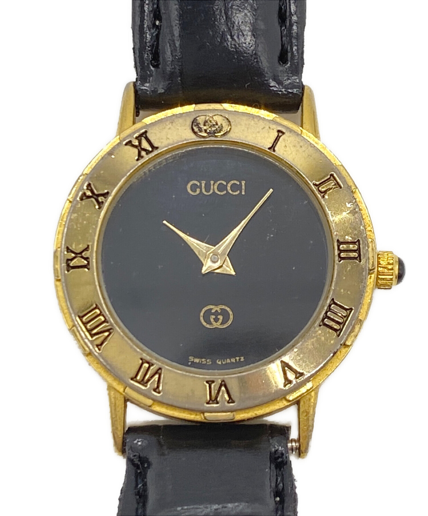 中古・古着通販】GUCCI (グッチ) シェリーライン クォーツ ブラック