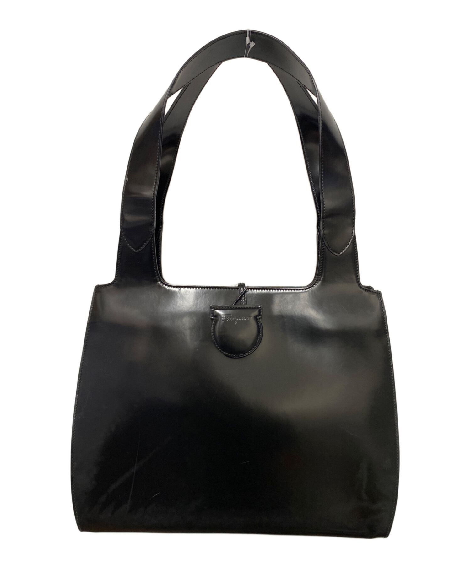 Salvatore Ferragamo ブラック ハンドバッグ 中古・古着通販】Salvatore Ferragamo (サルヴァトーレ フェラガモ