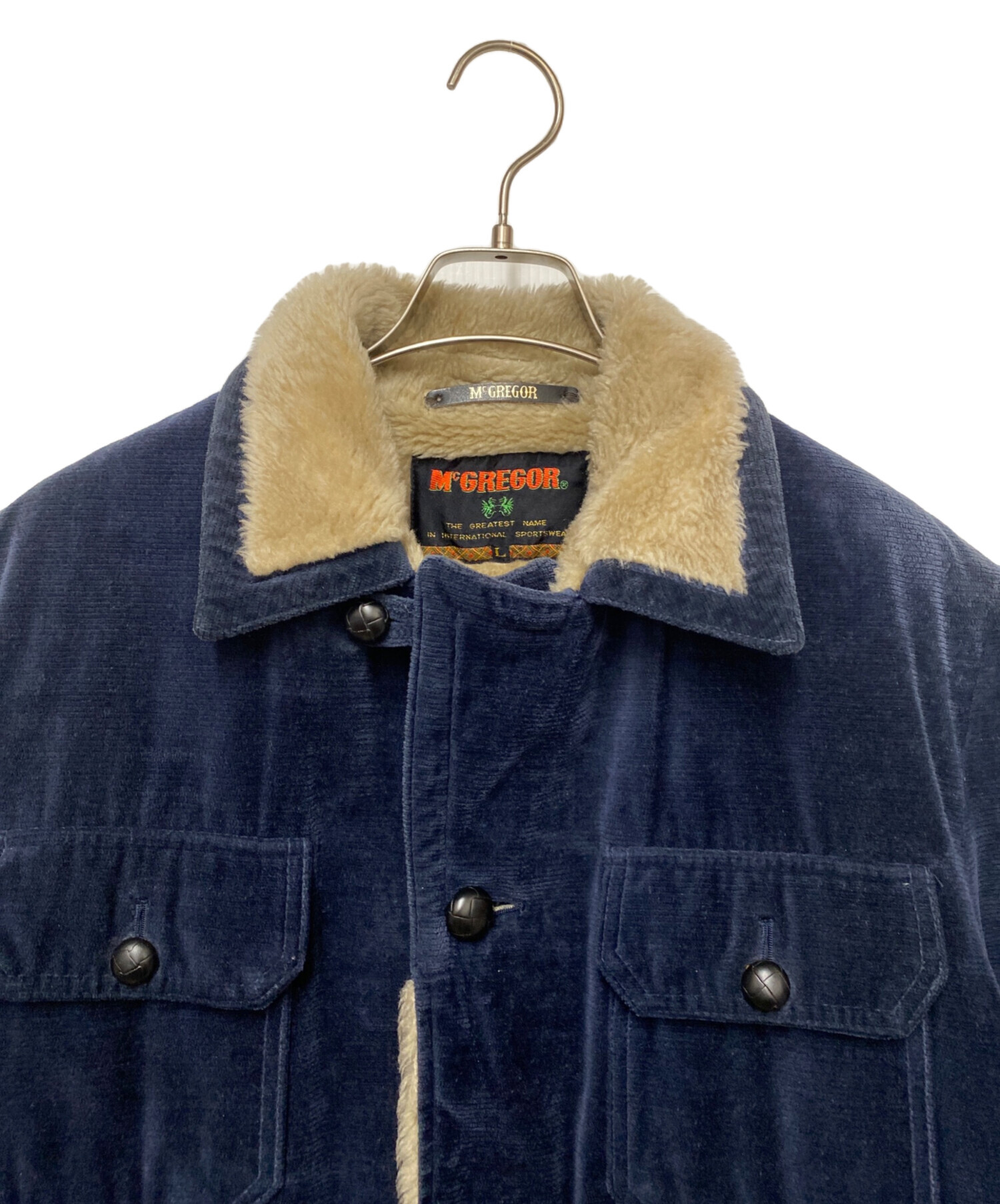 McGREGOR コート ウール ハンティングジャケット 80s メンズネイビー 中古・古着通販】McGREGOR (マクレガー) ボアジャケット ネイビー