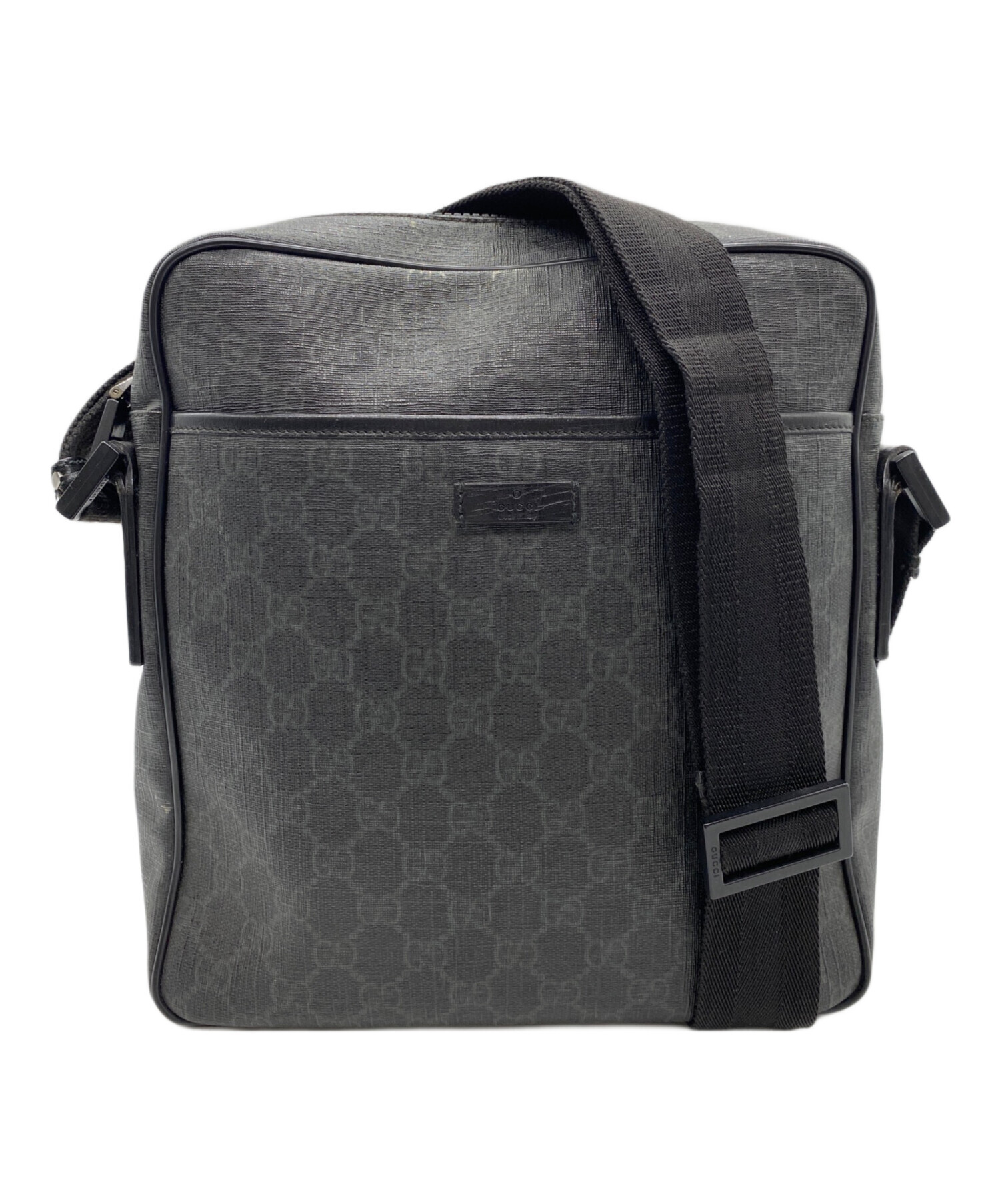 GUCCI ブラック GGスプリーム ショルダーバッグ GUCCI（グッチ） バッグ メンズ ブランド ショルダーバッグ GG