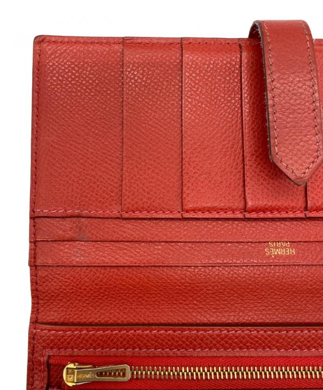 中古・古着通販】HERMES (エルメス) 2つ折り財布 レッド｜ブランド
