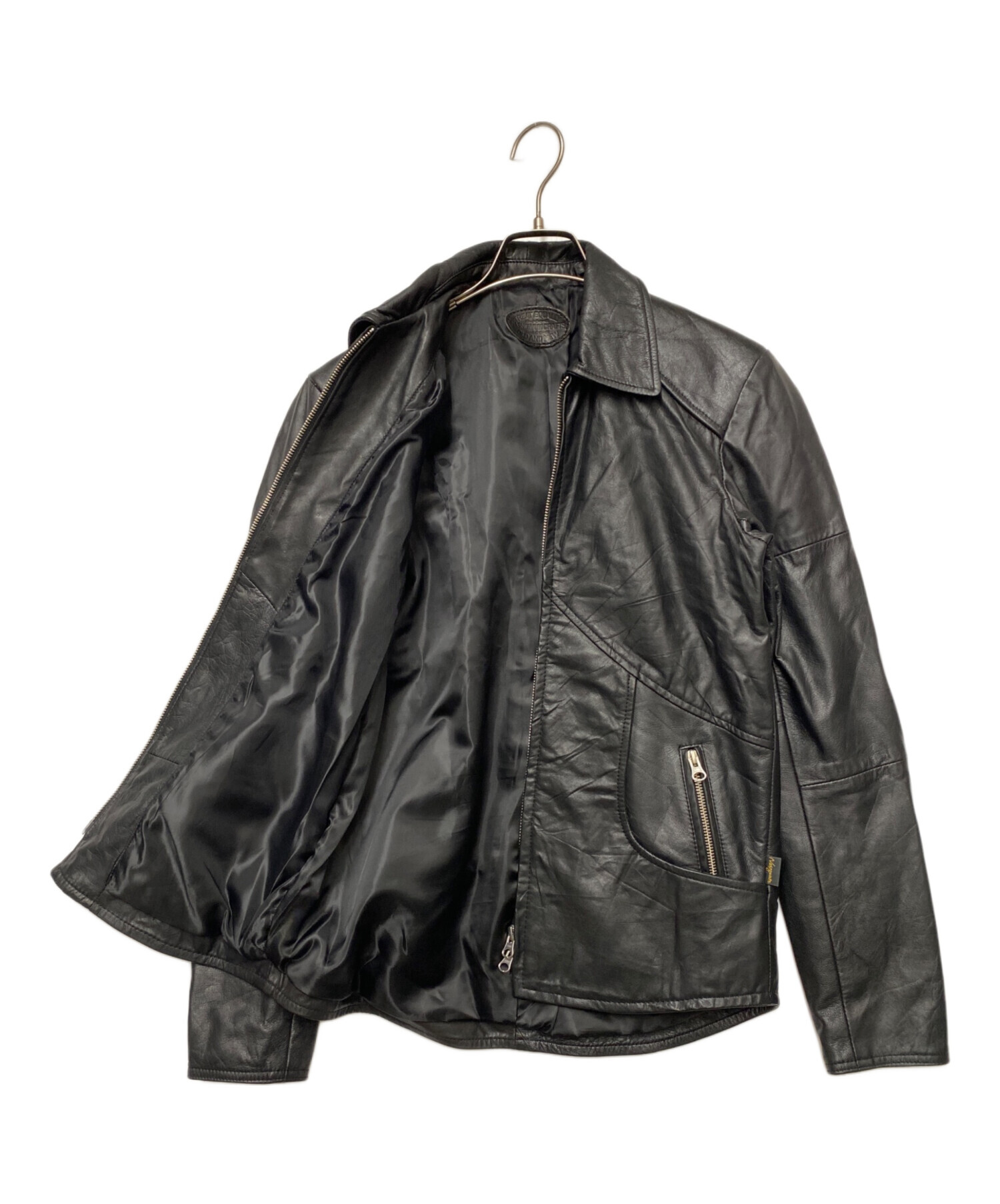 Nasngwam. ナスングワム レザー　Mサイズ 中古・古着通販】Nasngwam (ナスングワム) レザージャケット ブラック