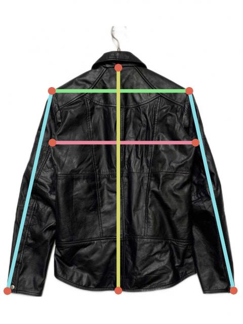 中古・古着通販】Nasngwam (ナスングワム) レザージャケット ブラック