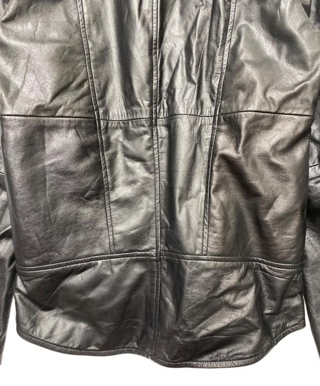 中古・古着通販】Nasngwam (ナスングワム) レザージャケット ブラック