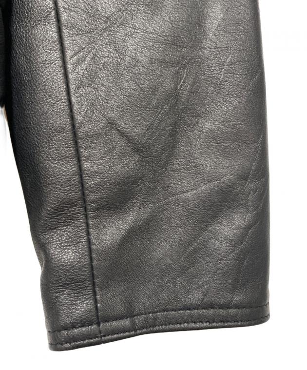 中古・古着通販】Nasngwam (ナスングワム) レザージャケット ブラック