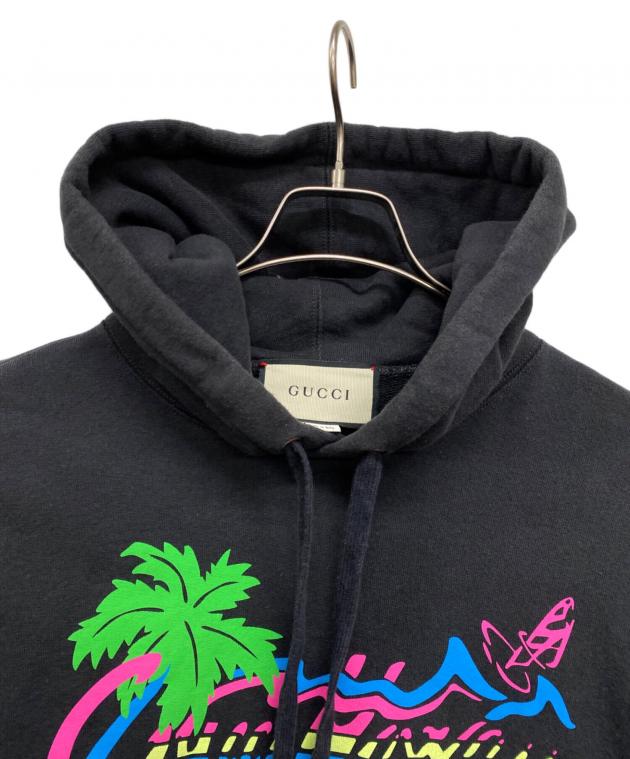 中古・古着通販】GUCCI (グッチ) パーカー ブラック サイズ:S