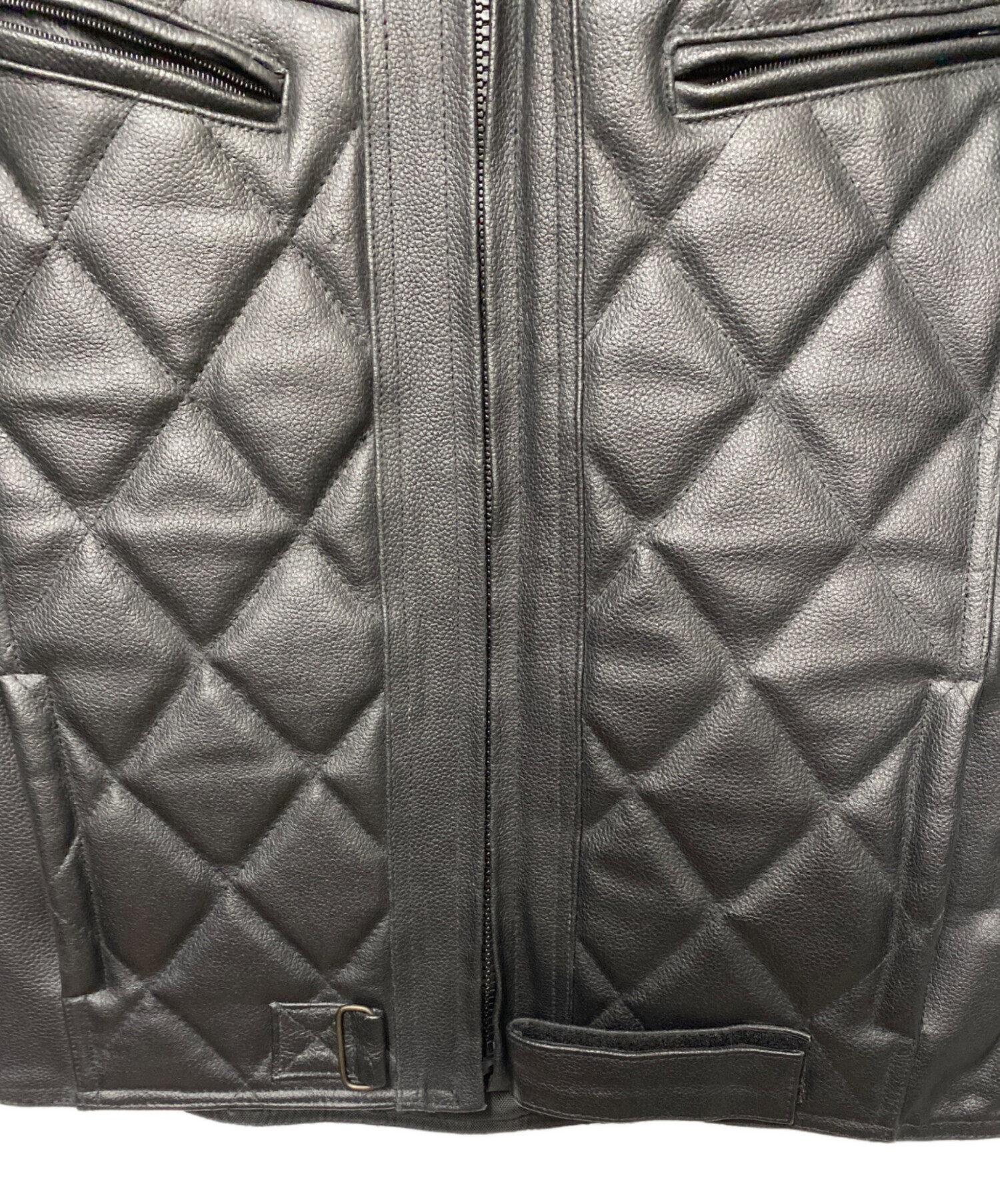 中古・古着通販】GENUINE LEATHER (ジェニュインレザー) ライダース