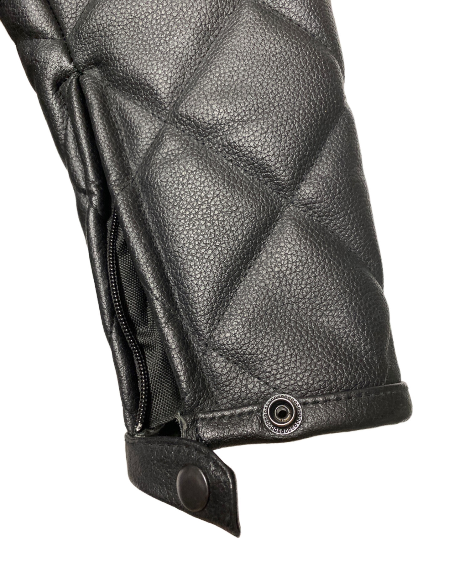 中古・古着通販】GENUINE LEATHER (ジェニュインレザー) ライダース