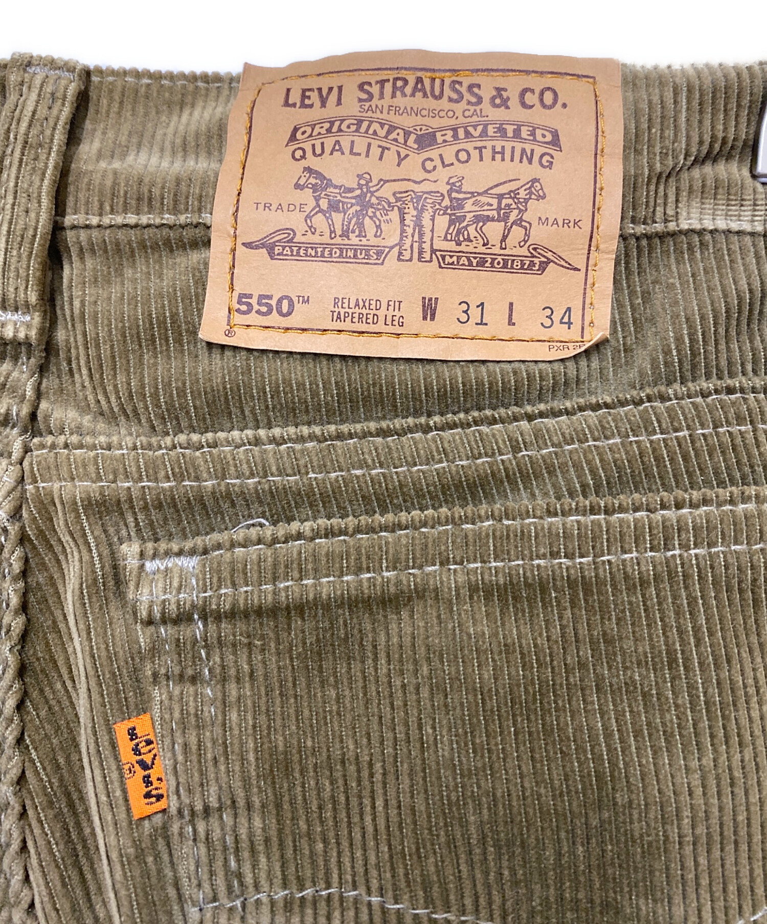 中古・古着通販】LEVI'S (リーバイス) コーデュロイパンツ オリーブ