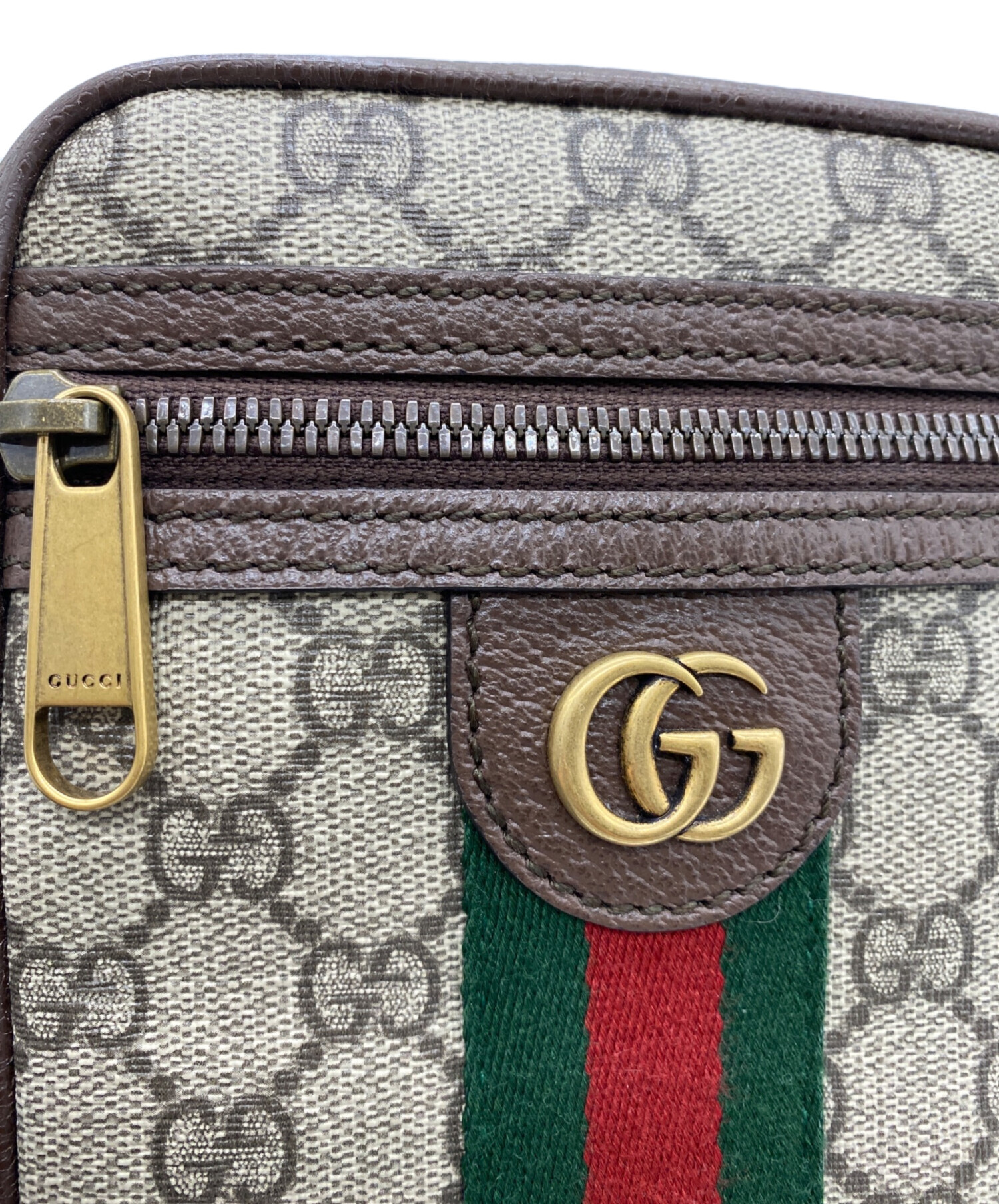 中古・古着通販】GUCCI (グッチ) ショルダーバッグ ベージュ×ブラウン