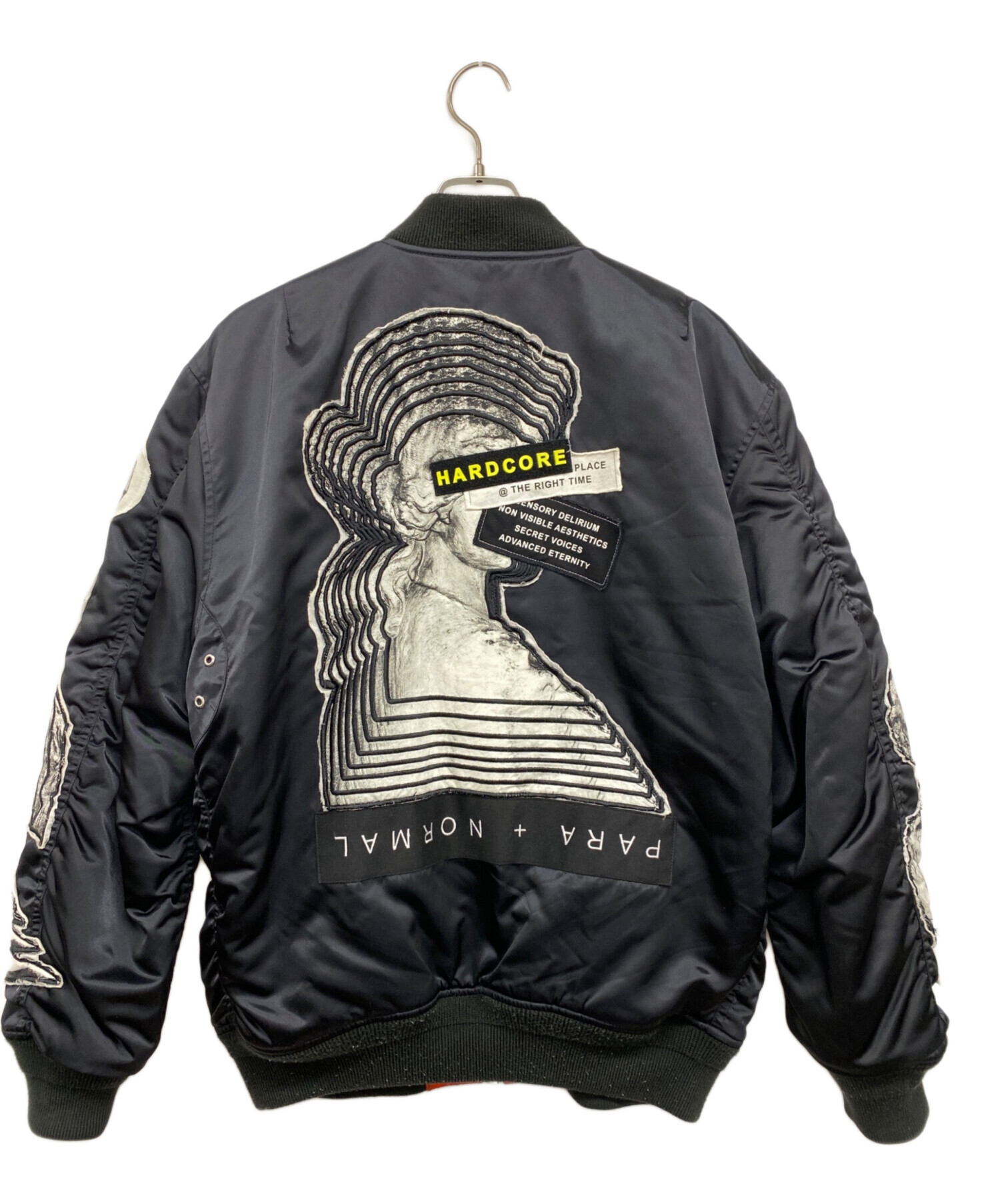 中古・古着通販】DIESEL (ディーゼル) MA-1ジャケット ブラック サイズ