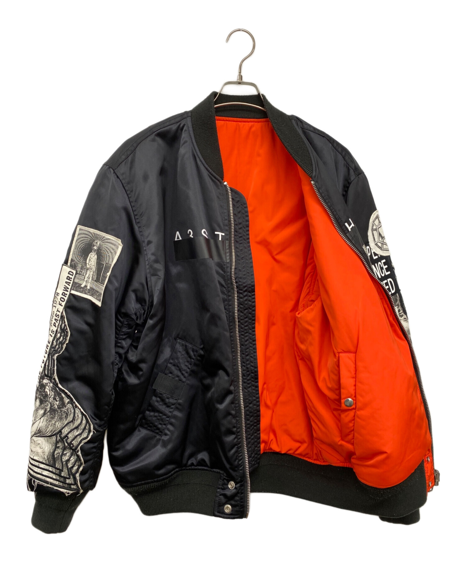 中古・古着通販】DIESEL (ディーゼル) MA-1ジャケット ブラック サイズ