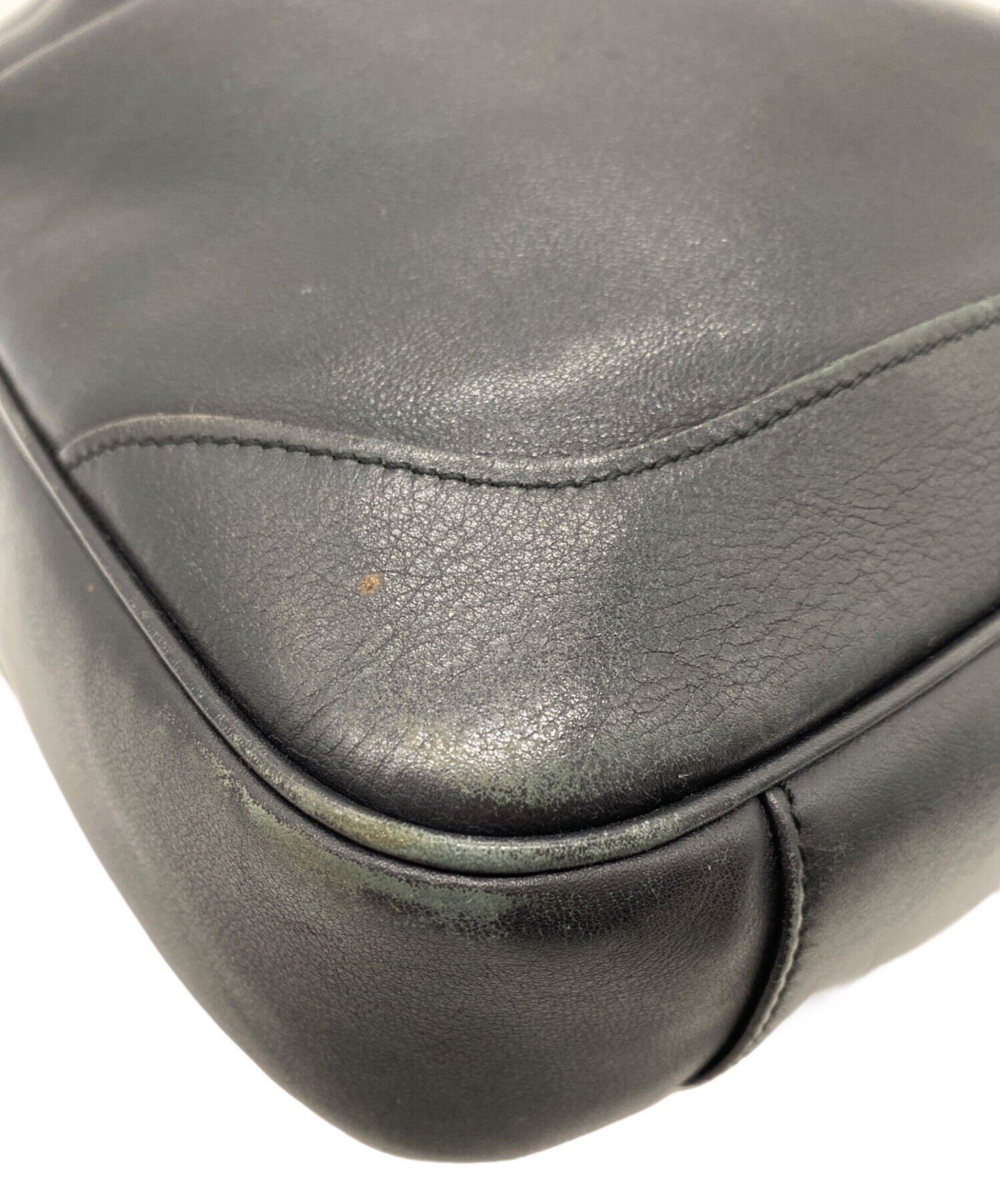 中古・古着通販】GUCCI (グッチ) バンブーショルダーバッグ ブラック