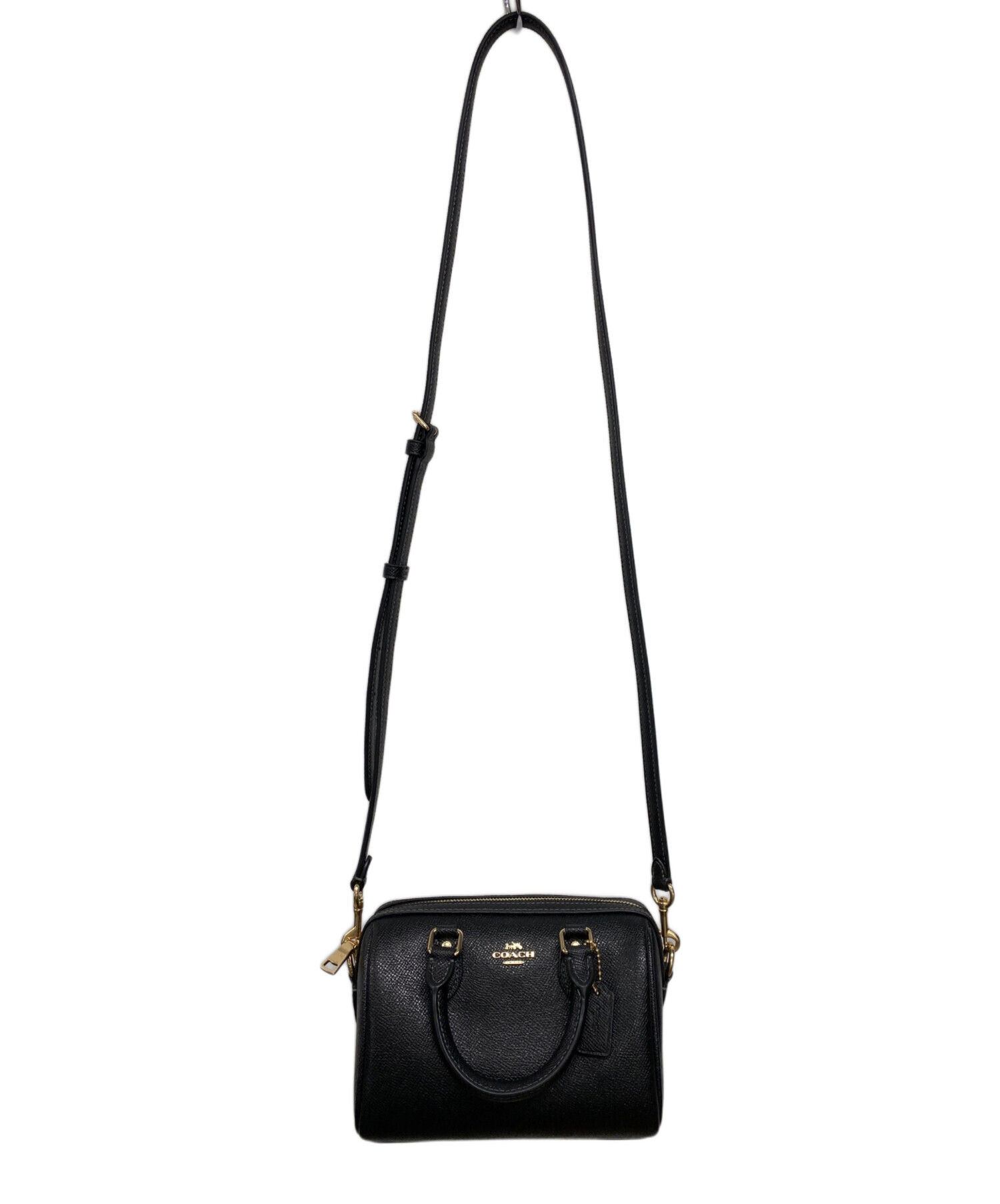 中古・古着通販】COACH (コーチ) ミニアーロンクロスボディ ブラック