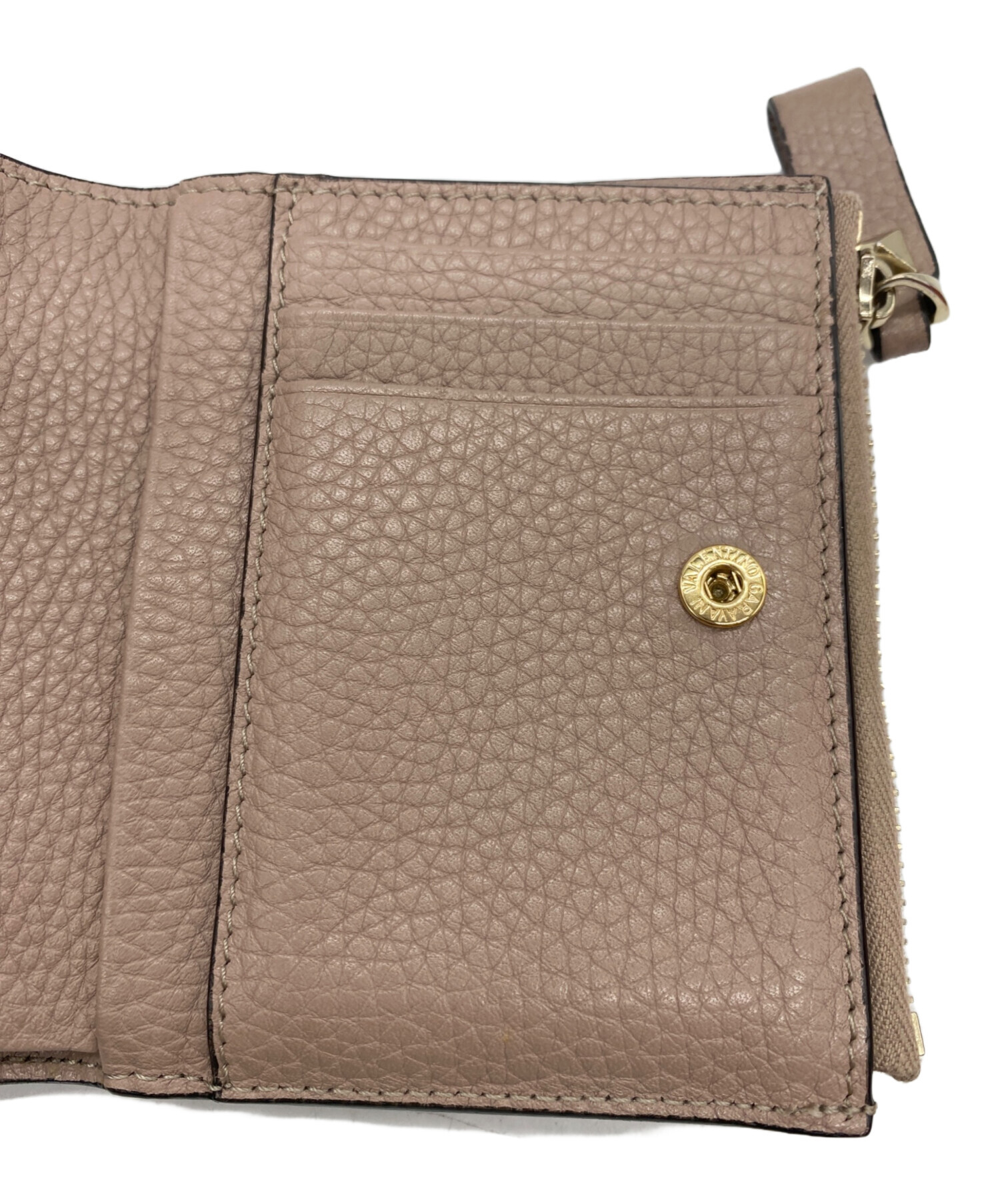 ★美品★ ヴァレンティノ ガラヴァーニ 二つ折り 財布 メタリック　ゴールド 中古・古着通販】VALENTINO GARAVANI (ヴァレンティノ・ガラヴァーニ