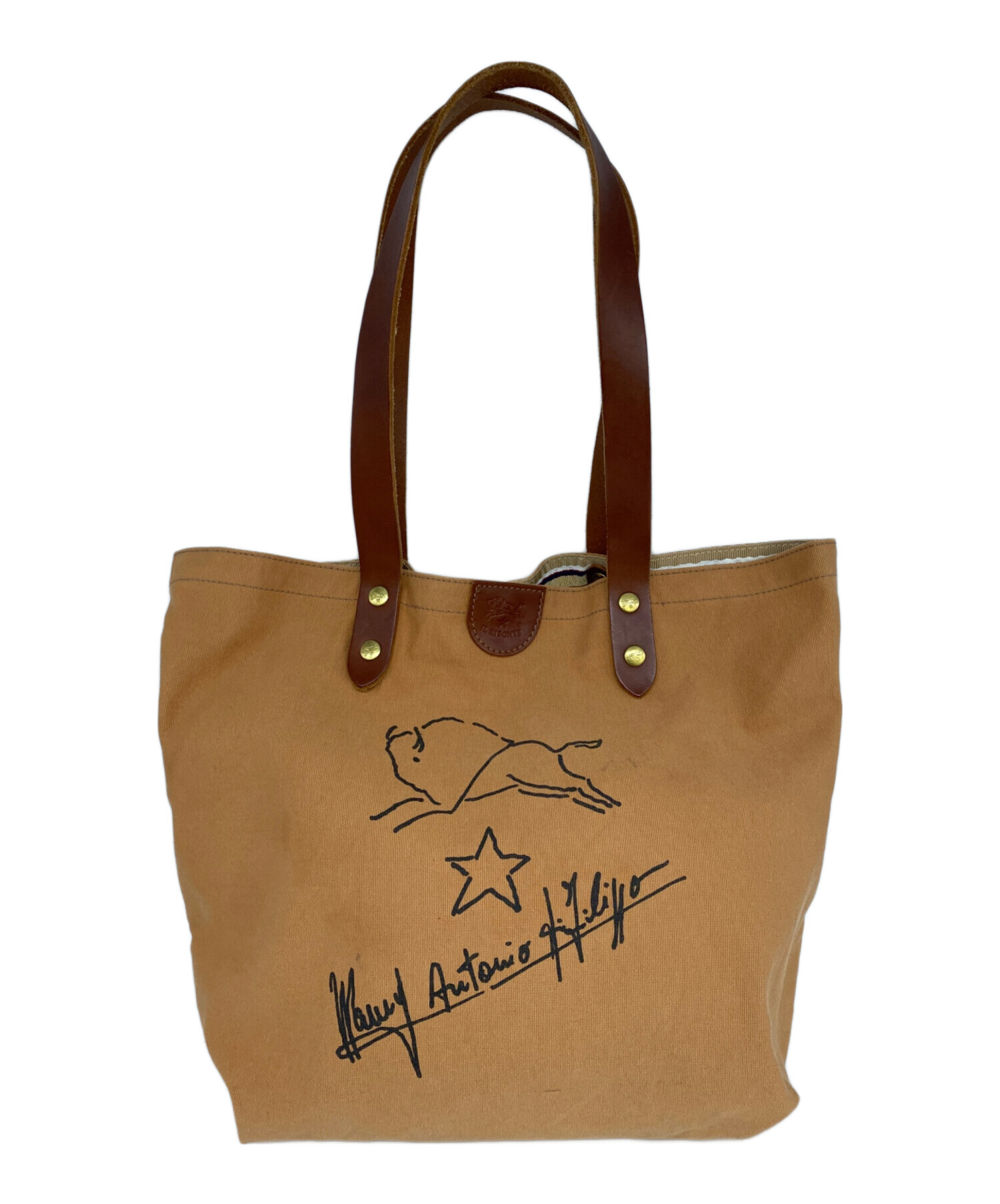 中古・古着通販】IL BISONTE (イル ビゾンテ) トートバッグ オレンジ 