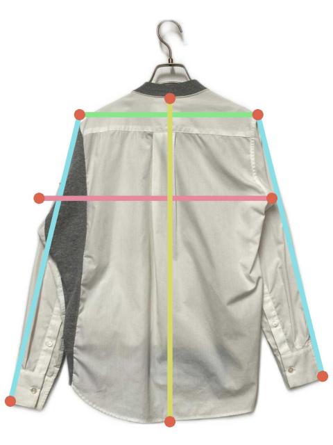 中古・古着通販】sacai (サカイ) スウェットドッキングシャツ グレー