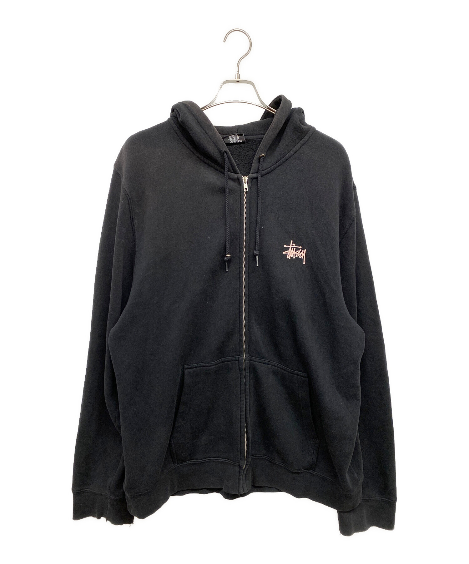 Stussy パーカー ブラック ジップ メンズ Stussy Outline Zip パーカー Stussy パーカー ブラック ジップ メンズ Stussy Outline Zip パーカー
