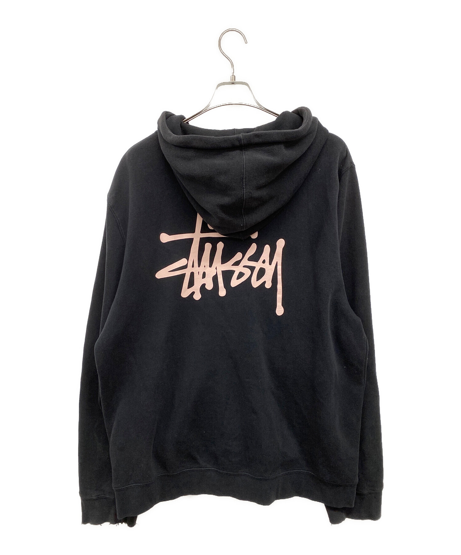 中古・古着通販】stussy (ステューシー) ジップパーカー ブラック
