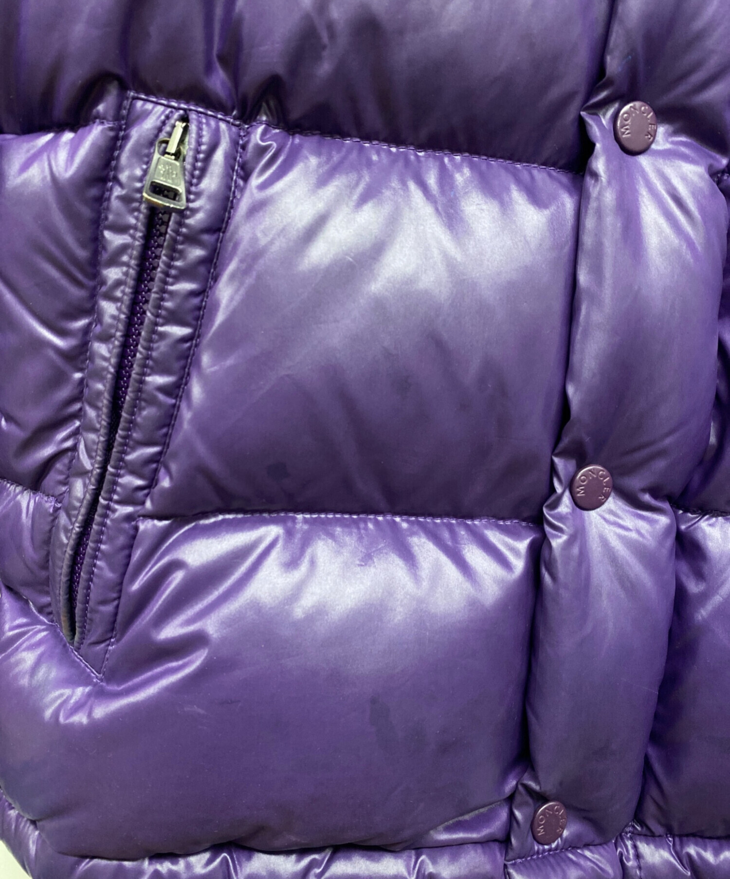 MONCLER パープル ダウンジャケット 中古・古着通販】MONCLER (モンクレール) ダウンジャケット