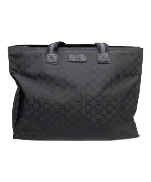 GUCCI 黒 ナイロン トートバッグ 中古・古着通販】GUCCI (グッチ) ナイロントートバッグ ブラック